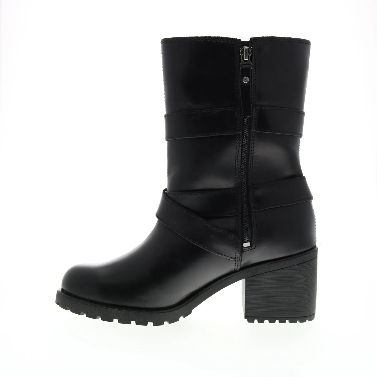 Everyday Wear Statement Piece Harley-Davidson Lalanne Triple Strap D84713 Womens Black Motorcycle Boots