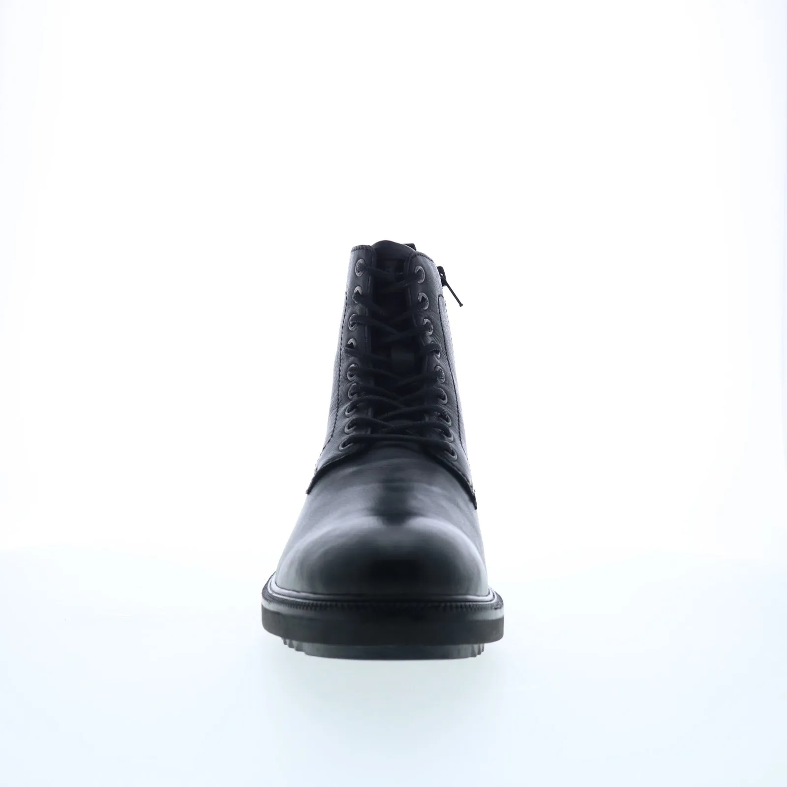 Steve Madden Abbas ABBA01M1 Mens Black Leather Lace Up Casual Dress Boots Anti Odor slip-resistant