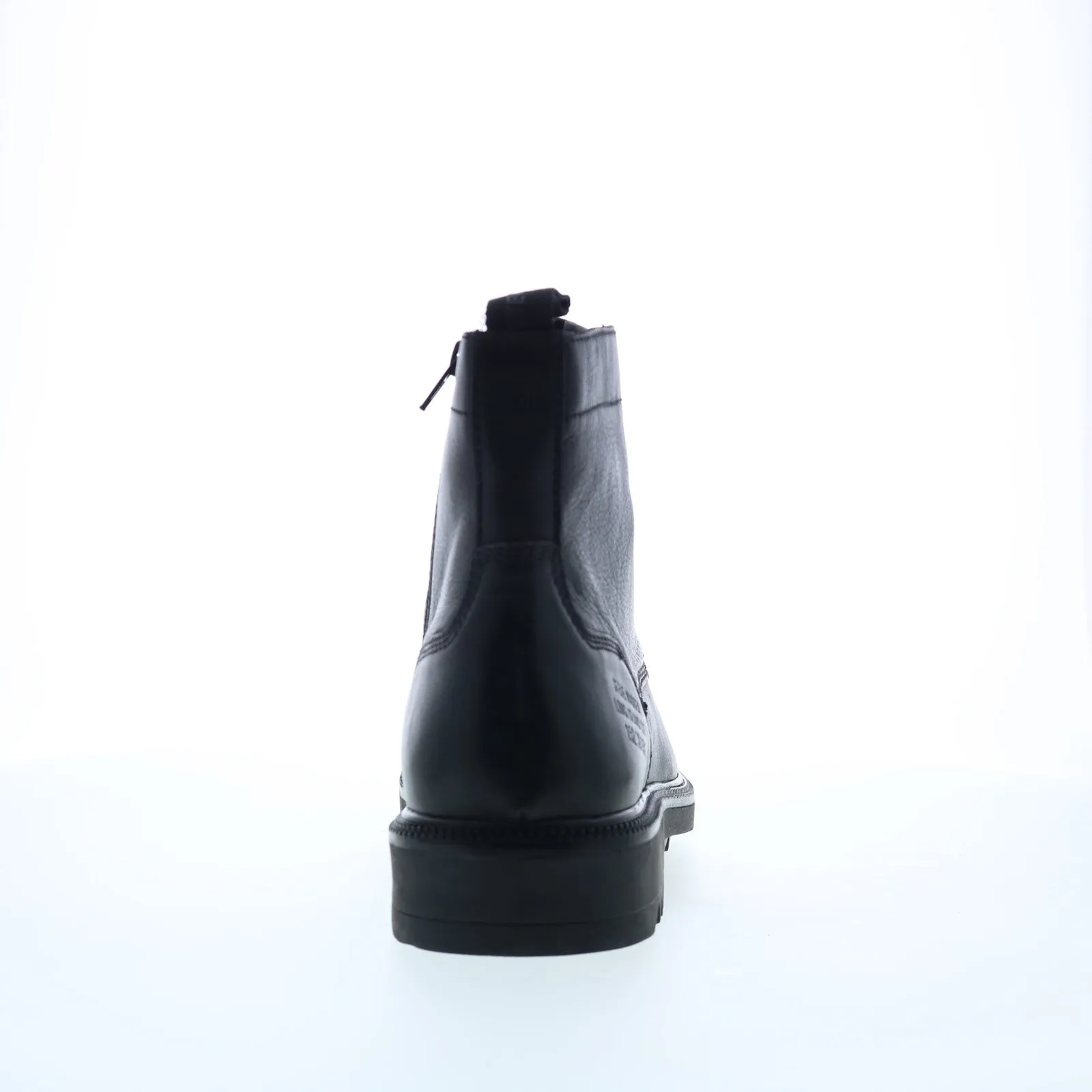 Steve Madden Abbas ABBA01M1 Mens Black Leather Lace Up Casual Dress Boots Slip-Resistant Sole
