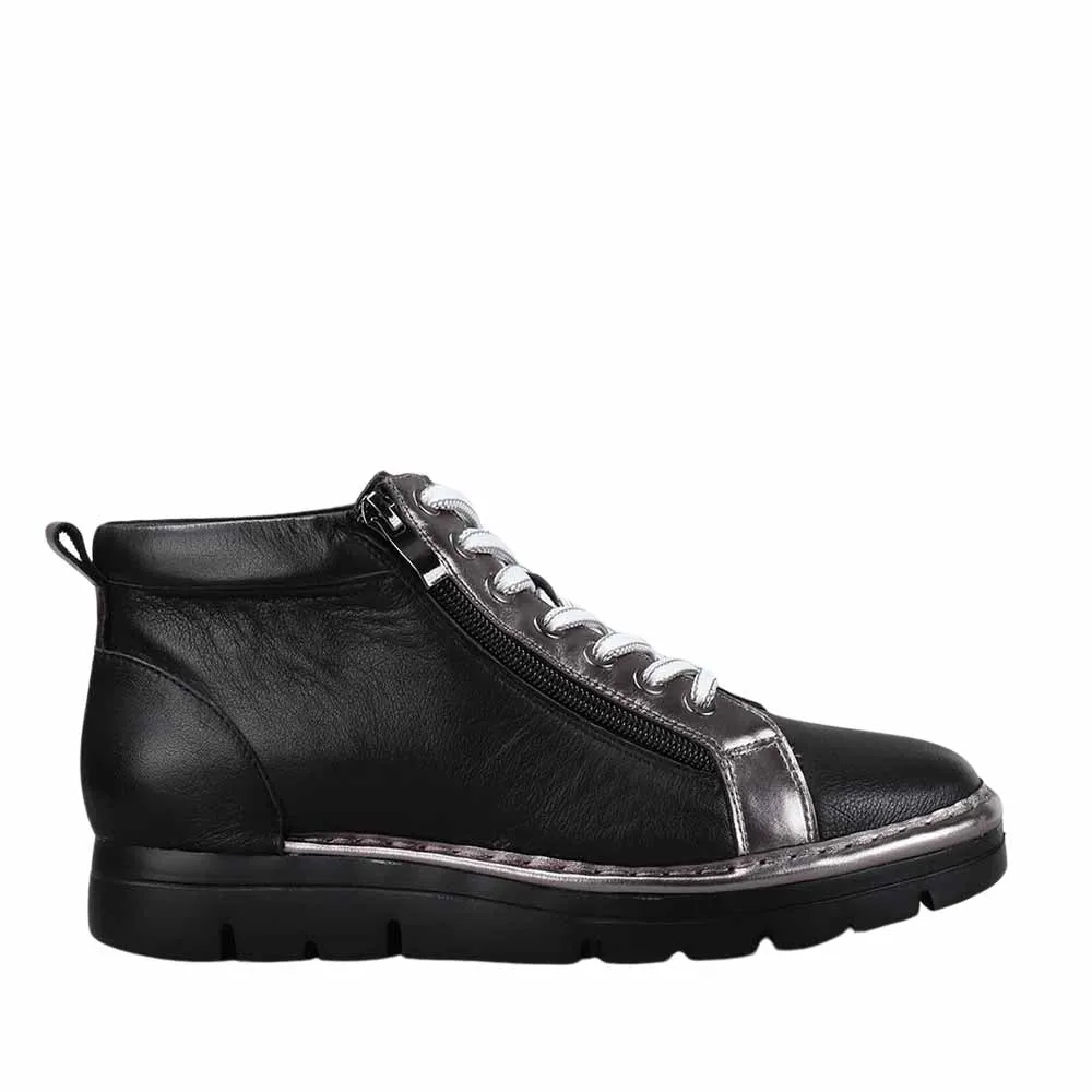 LE SANSA BOBBY BLACK PEWTER Stylish Protection Wide toe box