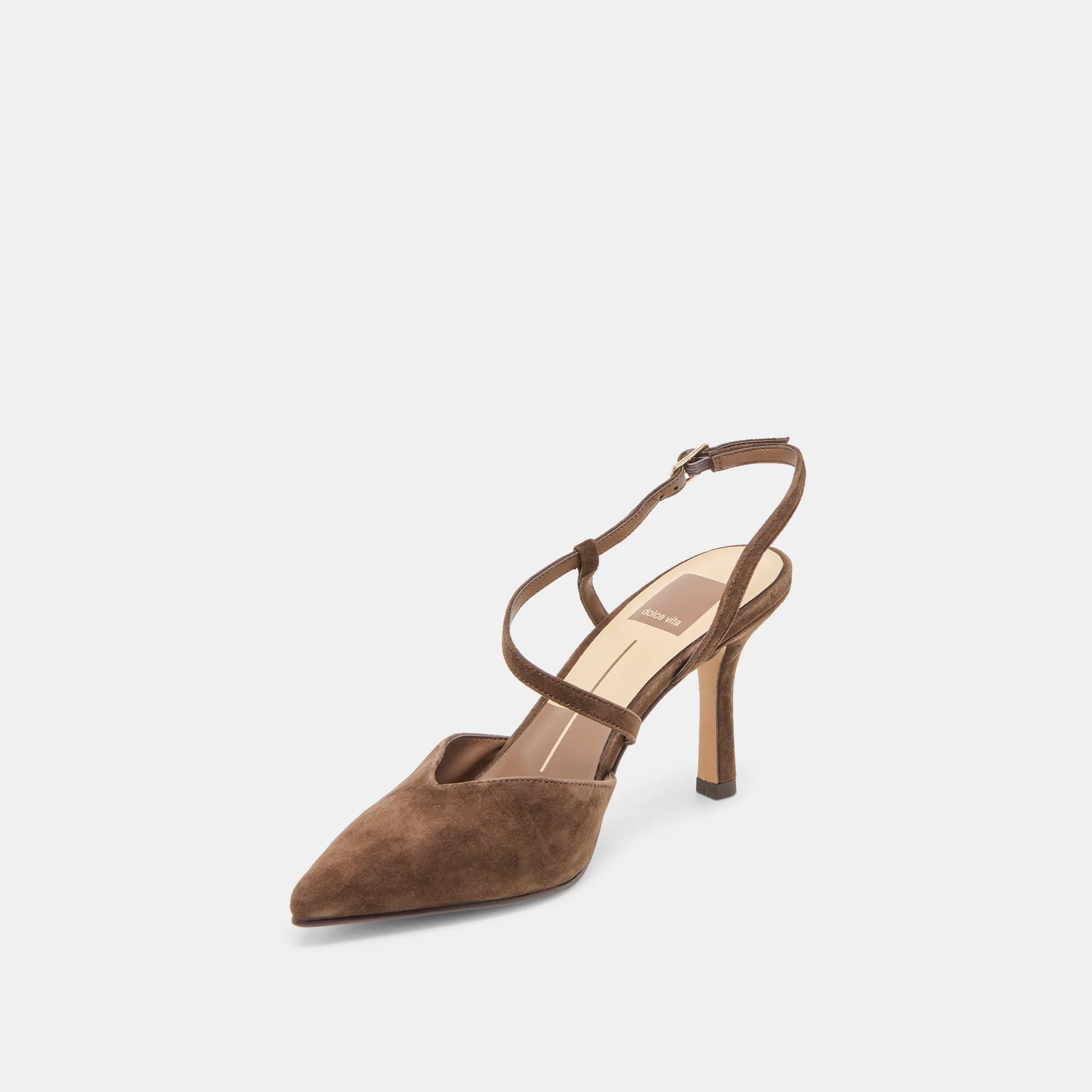 KAMRA HEELS DK BROWN SUEDE Anti blister