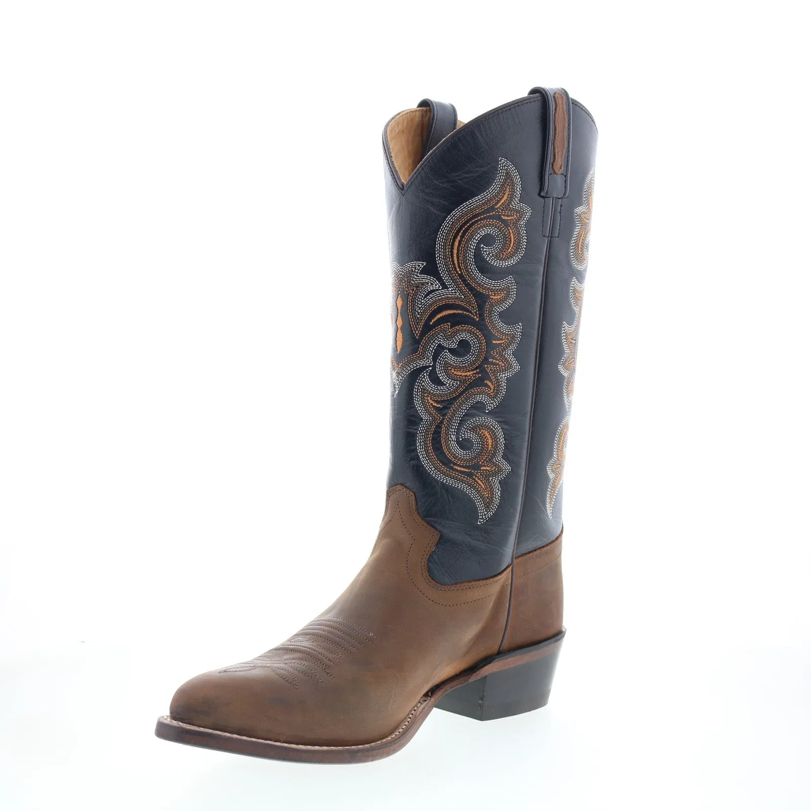 Urban Ready Outdoor Exploration Jama Old West 5507 Mens Brown Wide Leather Cowboy Western Boots