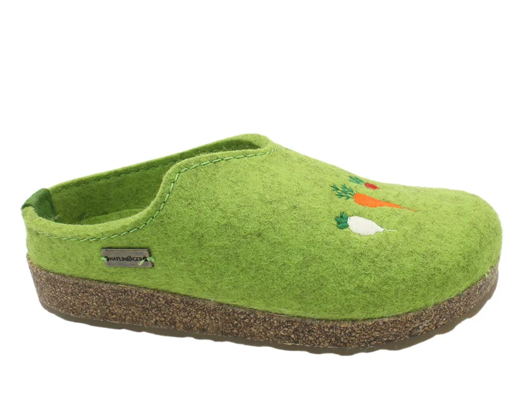Haflinger Clogs Grizzly Vegetables Green Mid Top Good Traction