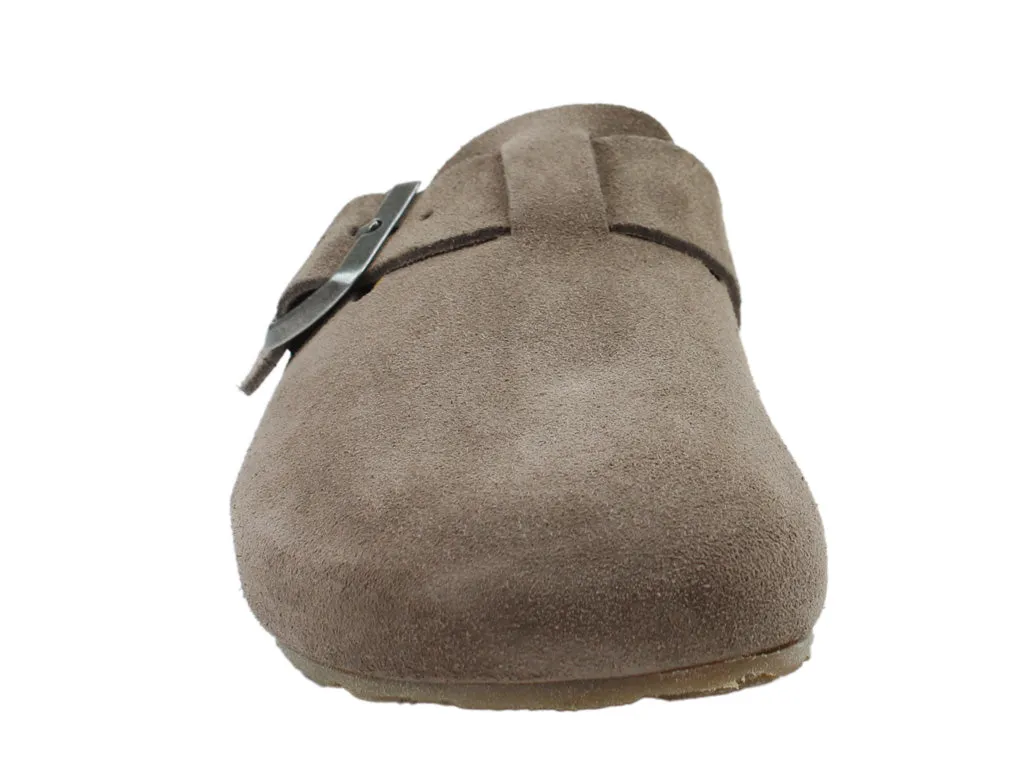 Meadow Glow Haflinger Leather Clogs Porto Greige
