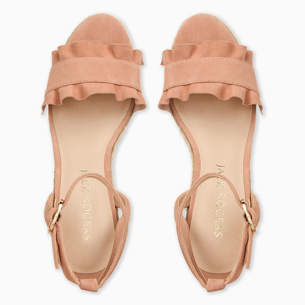 Rozette Ruffle Wedge Freeze Grip Modern Bold