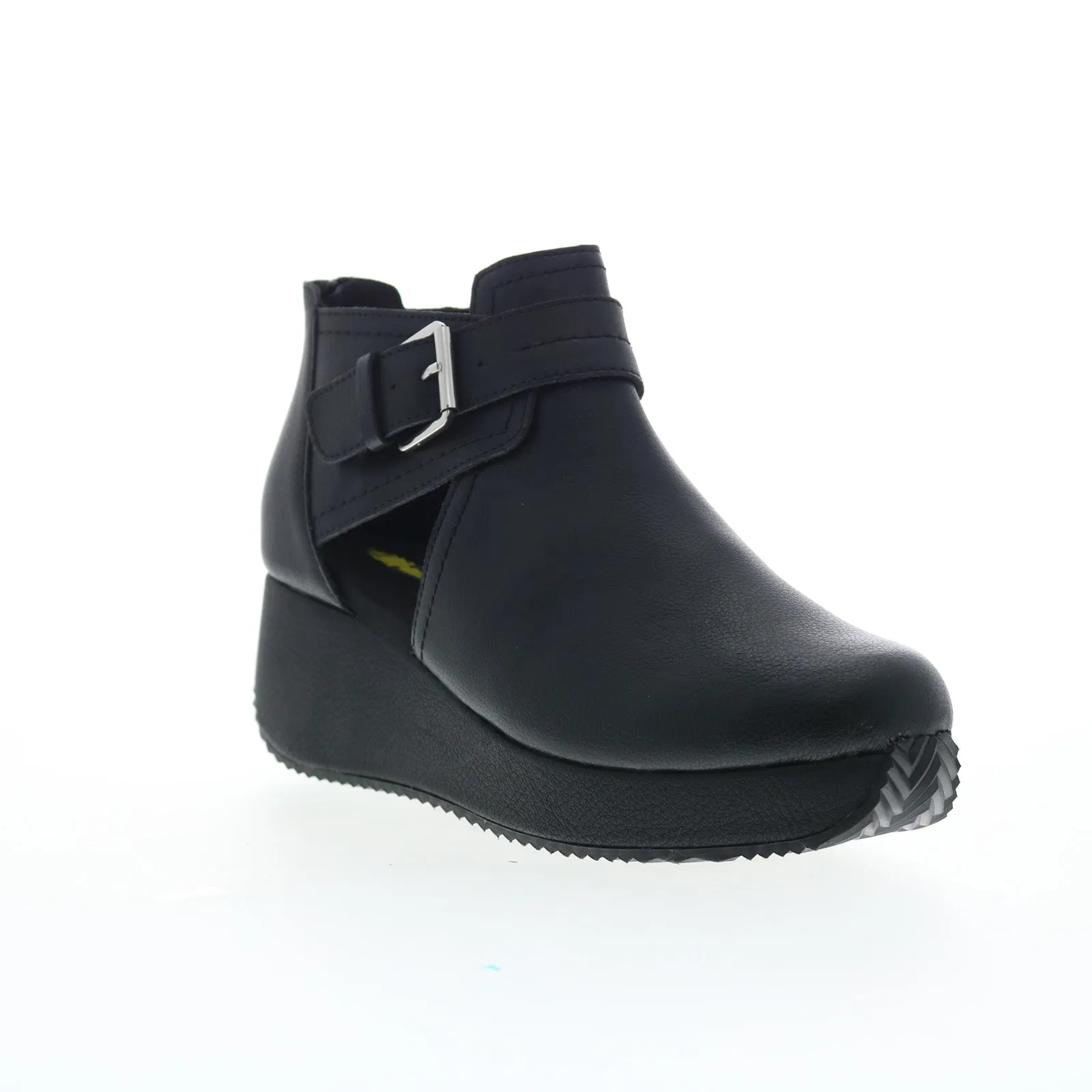 Volatile Flagstaff PV306 Womens Black Leather Zipper Ankle & Booties Boots Comfy Cushion Tough Sole