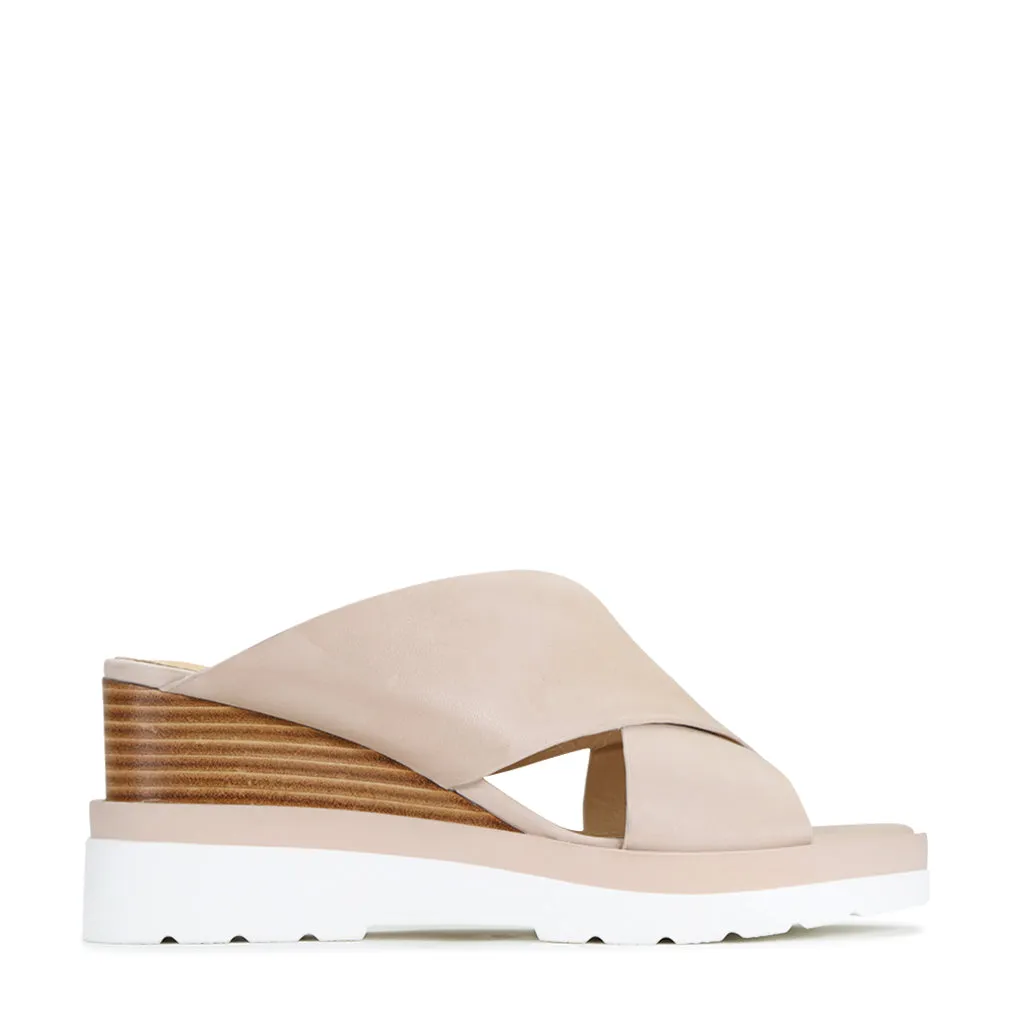 JADY LEATHER CROSSOVER SANDAL men's shoes