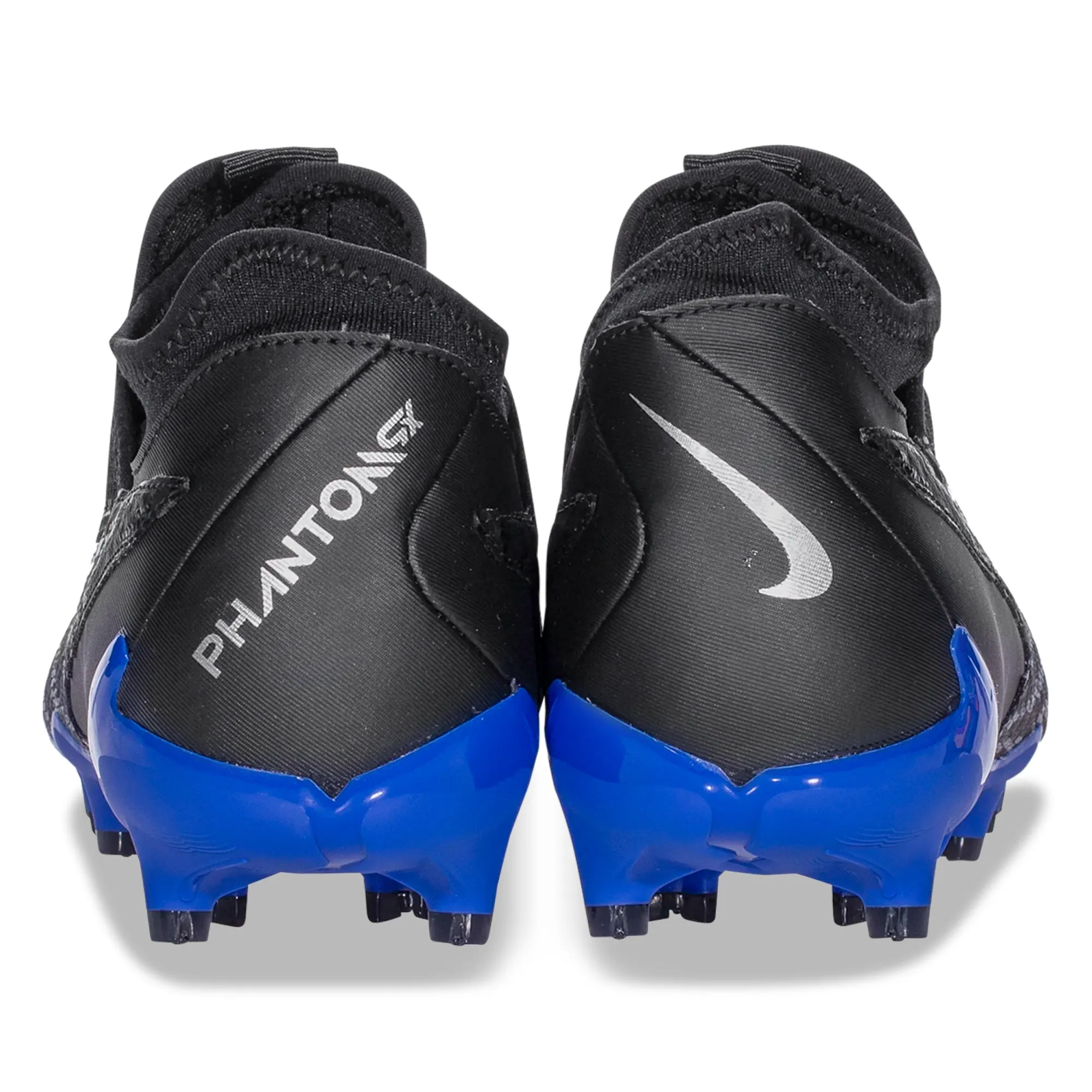 Nike Phantom GX Academy DF FG/MG Soccer Cleats (Black/Chrome-Hyper Royal) High Performance Goalkeeper Training