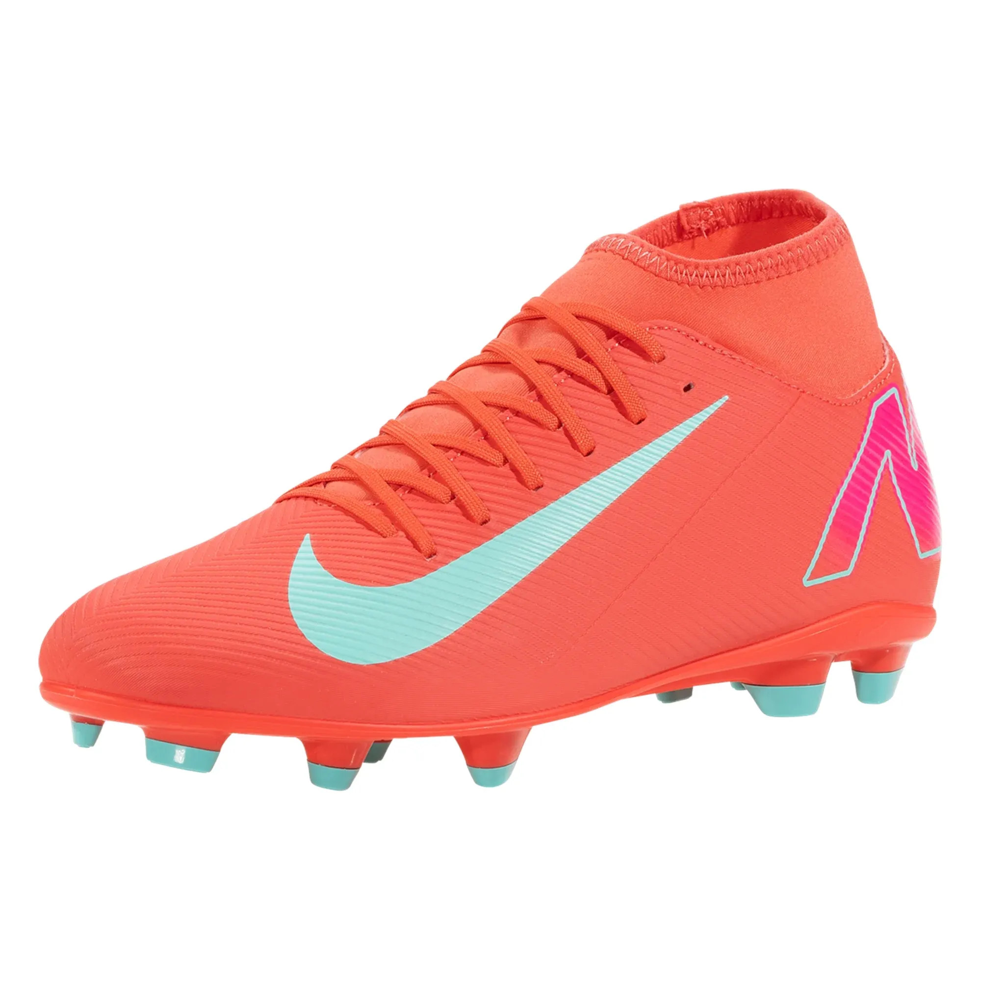 Nike Superfly 10 Club FG/MG Soccer Cleats (Ember Glow/Aurora Green) Run Fast