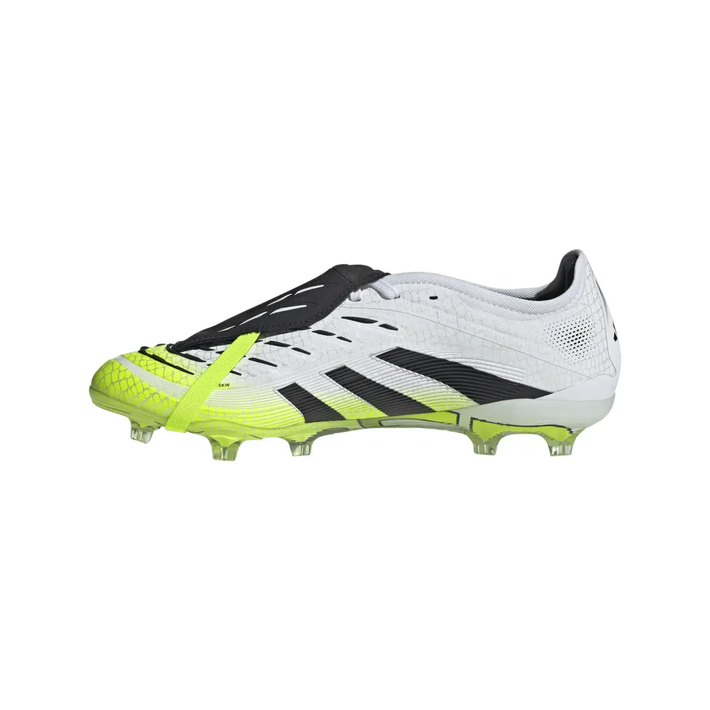 Adidas Predator Pro Fold-Over Tongue FG Football Boots (Cloud White/Core Black/Lucid Lemon) All-Weather Comfort