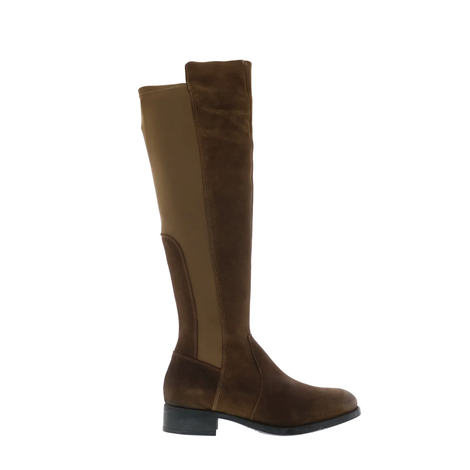 Bos. & Co. Bunt Womens Brown Suede Zipper Knee High Boots Cushioned Sole