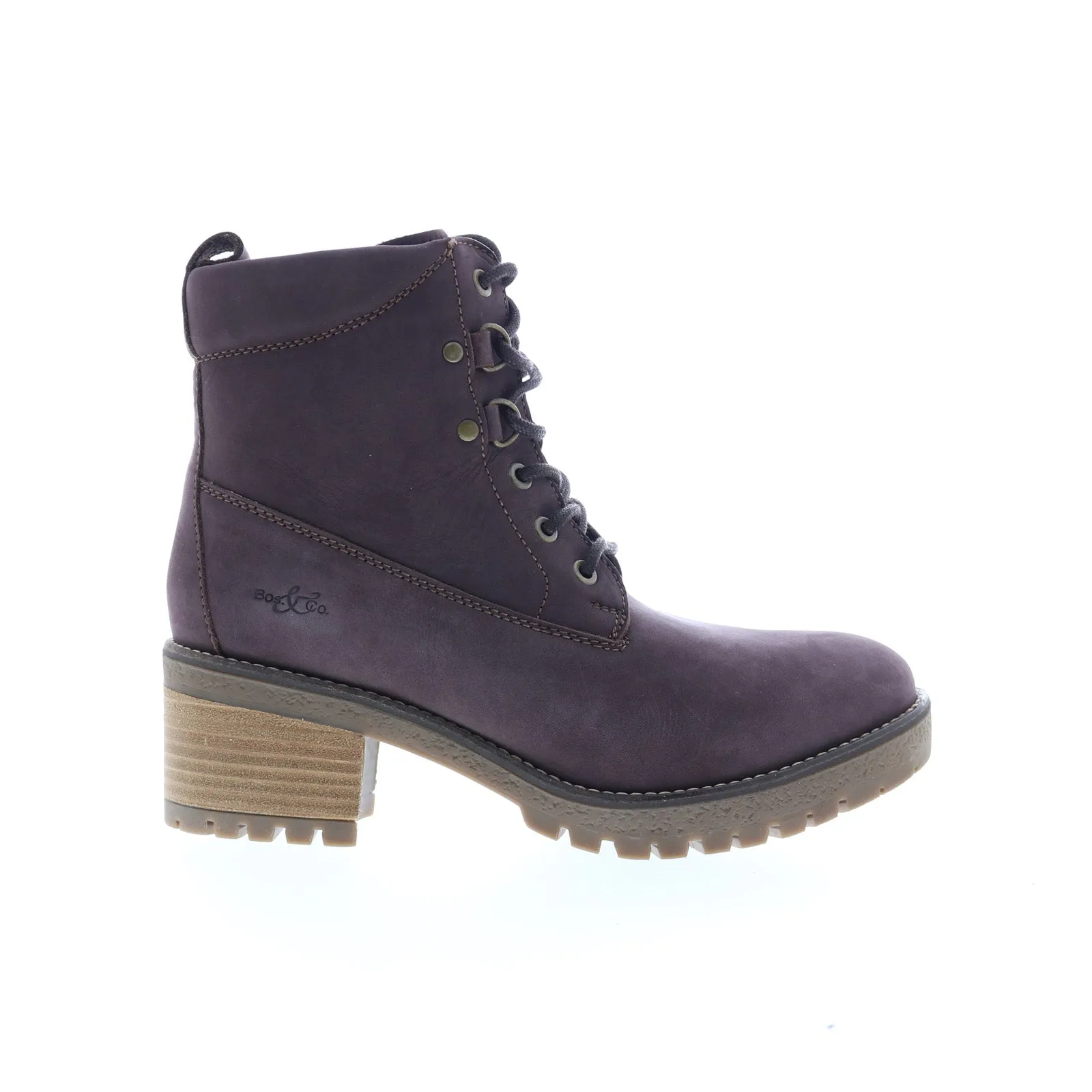 Versatile use Snow Activity Bos. & Co. Morel Womens Purple Nubuck Lace Up Ankle & Booties Boots