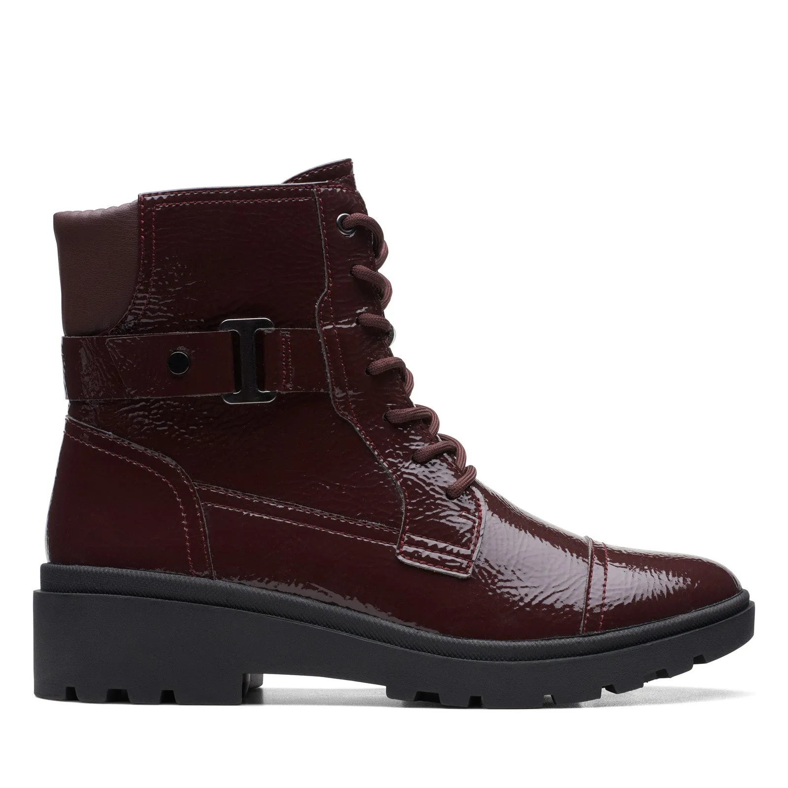 Clarks Calla Dance 26169609 Womens Burgundy Leather Lace Up Casual Dress Boots Cordura Material Stylish Protection