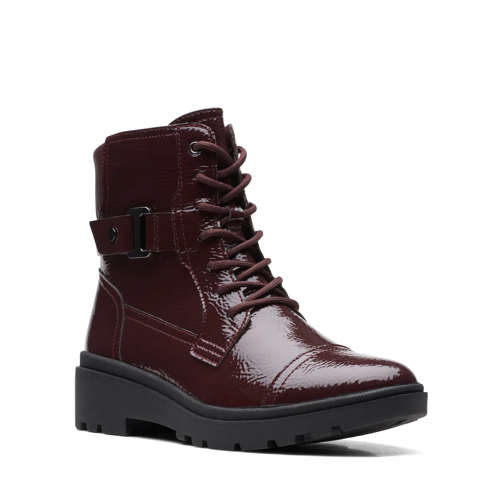 Camping Trip Cushioned Footbed Clarks Calla Dance 26169609 Womens Burgundy Leather Lace Up Casual Dress Boots