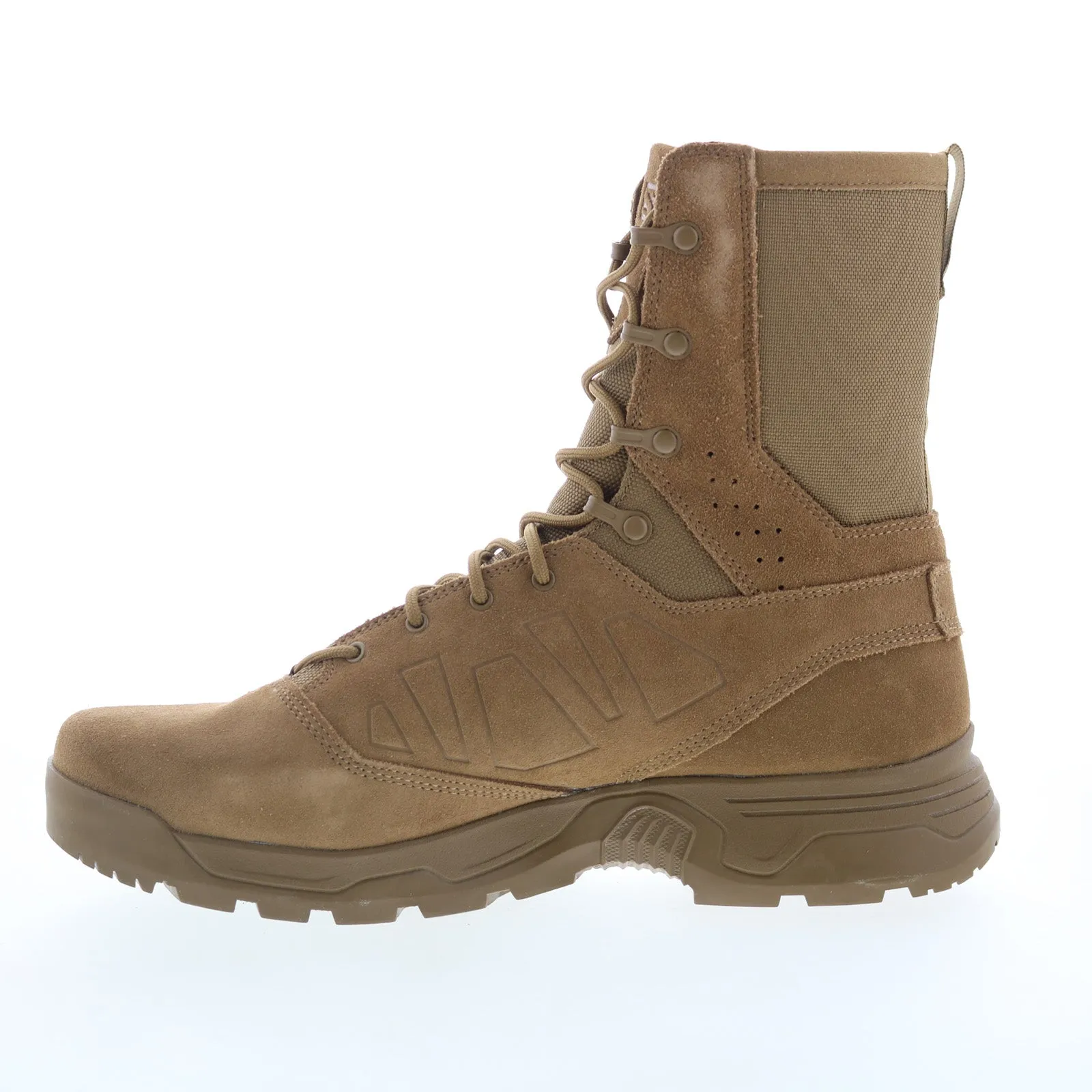 Breathable Sole Lace-Up Design Salomon Guardian 400358 Mens Brown Suede Lace Up Tactical Boots