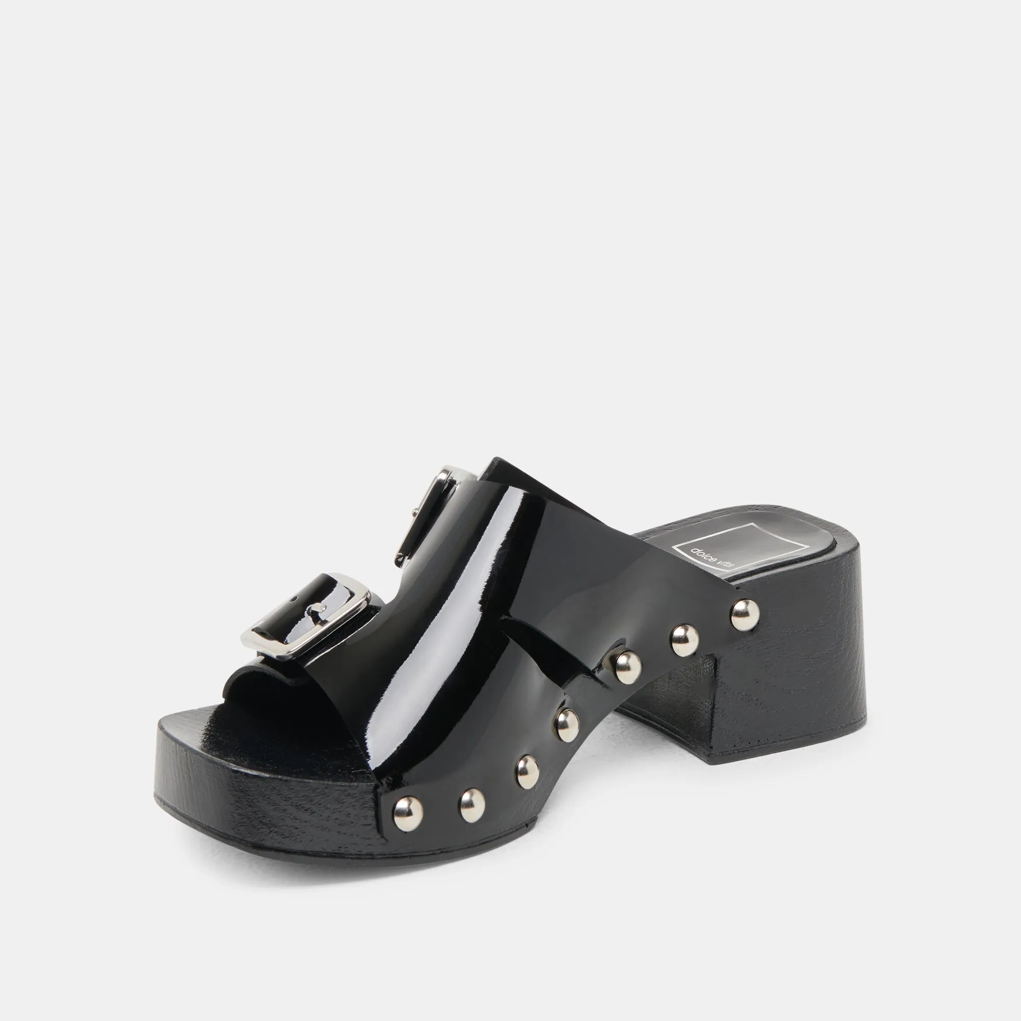 MELODY HEELS BLACK LEATHER Daily Wear