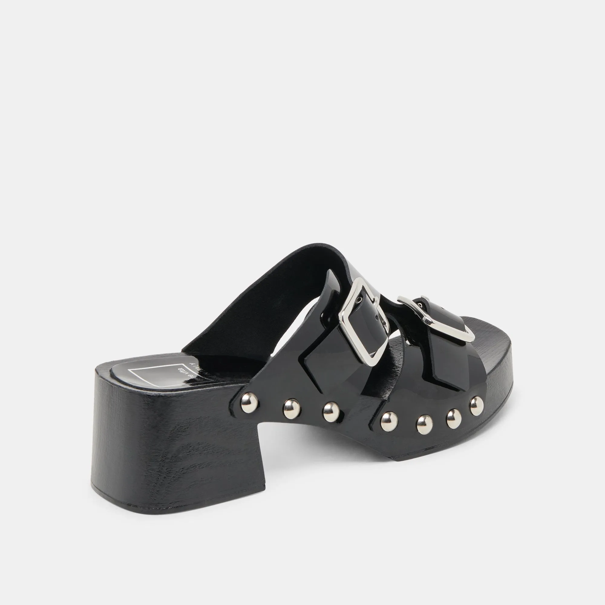 Grab And Go Arch Ease MELODY HEELS BLACK LEATHER