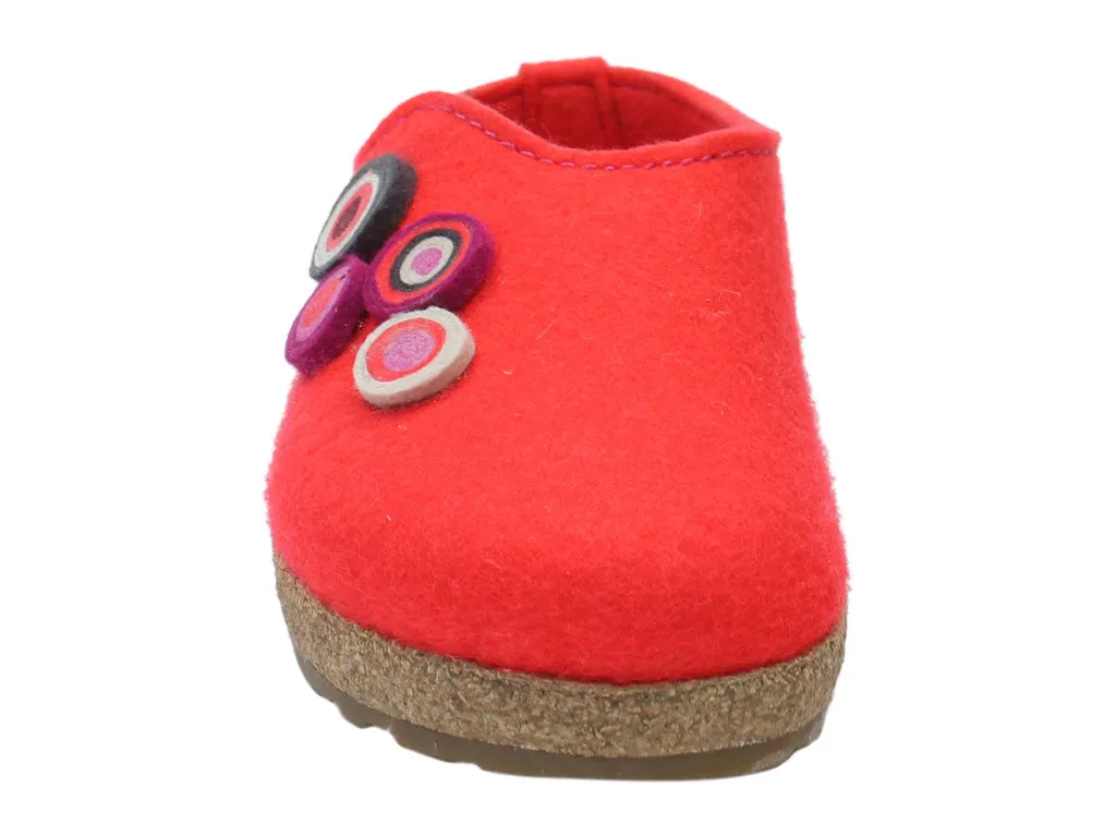 Winter Base Haflinger Clogs Grizzly Kanon Coral