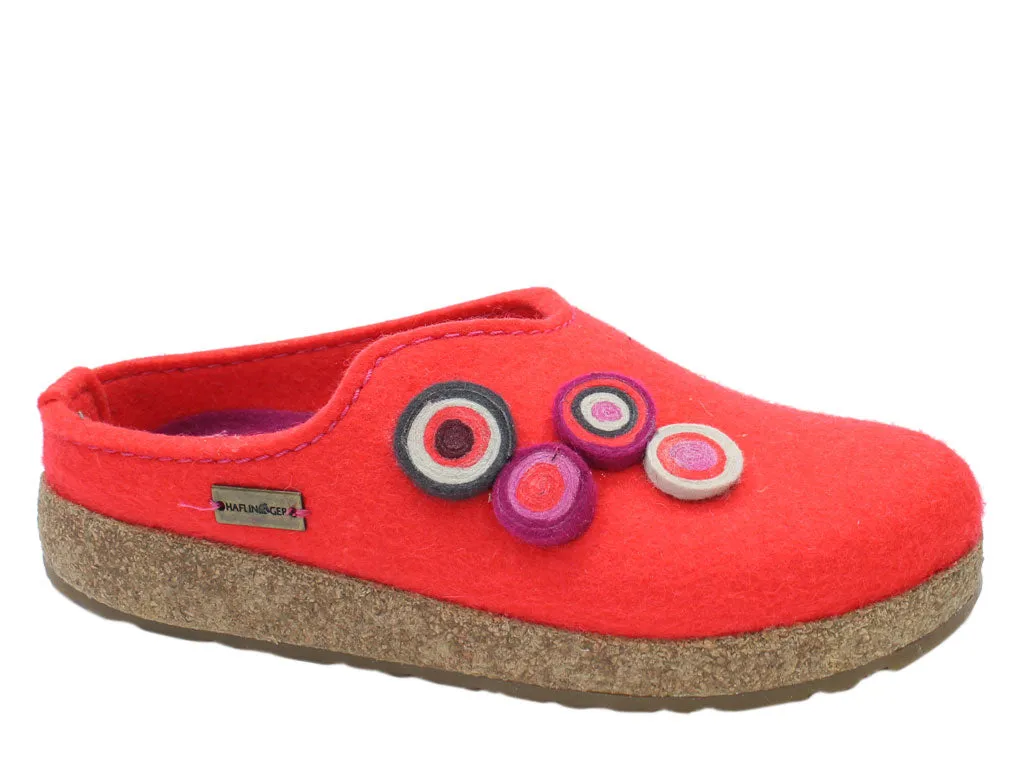Pastel tone Frost Safe Haflinger Clogs Grizzly Kanon Coral