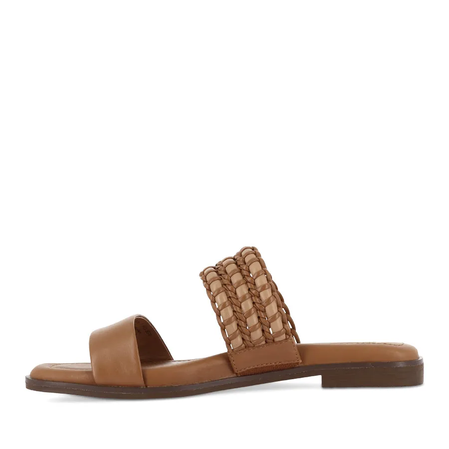 Bold colors SLOANE - TAN WEAVE LEATHER