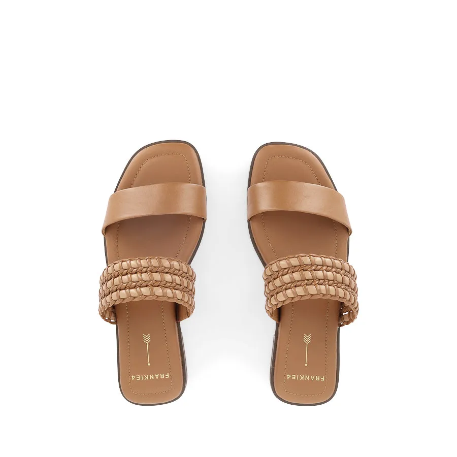 SLOANE - TAN WEAVE LEATHER street