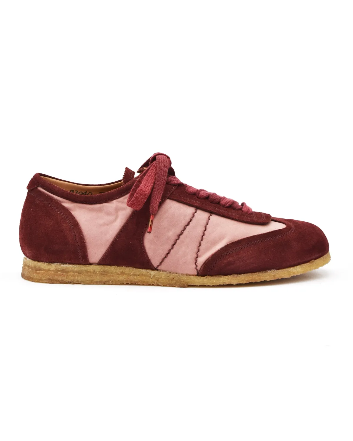 Alberto Fasciani Sport Maroon Suede & Nylon Flat Sneaker Care Ease Quick Step