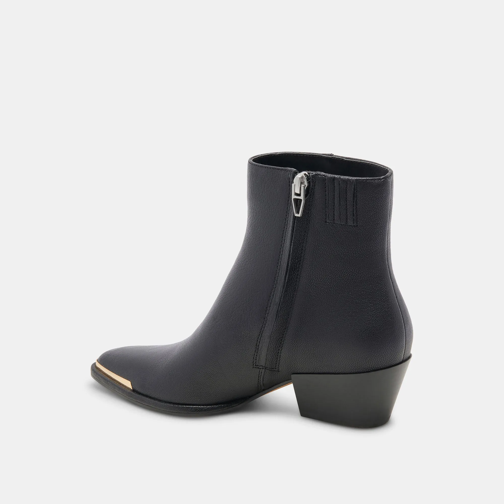NONAH WIDE BOOTIES BLACK LEATHER Art Gallery