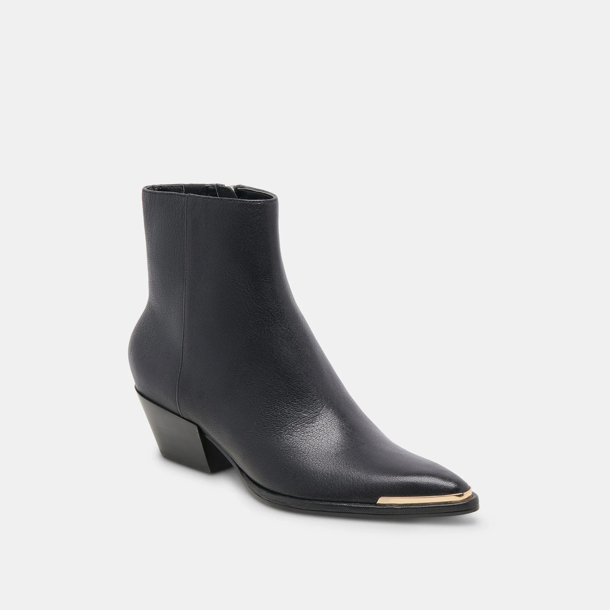 NONAH WIDE BOOTIES BLACK LEATHER Shopping Lover