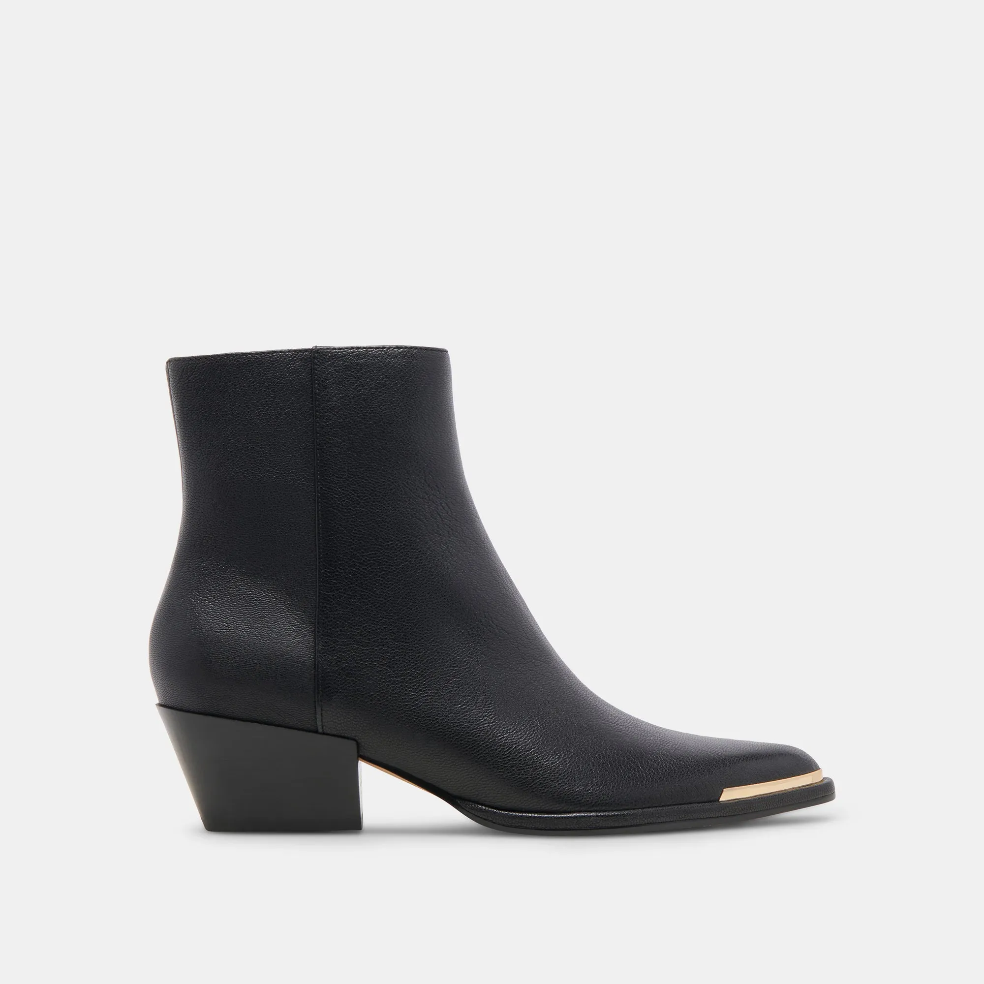 Weekend Escape NONAH WIDE BOOTIES BLACK LEATHER