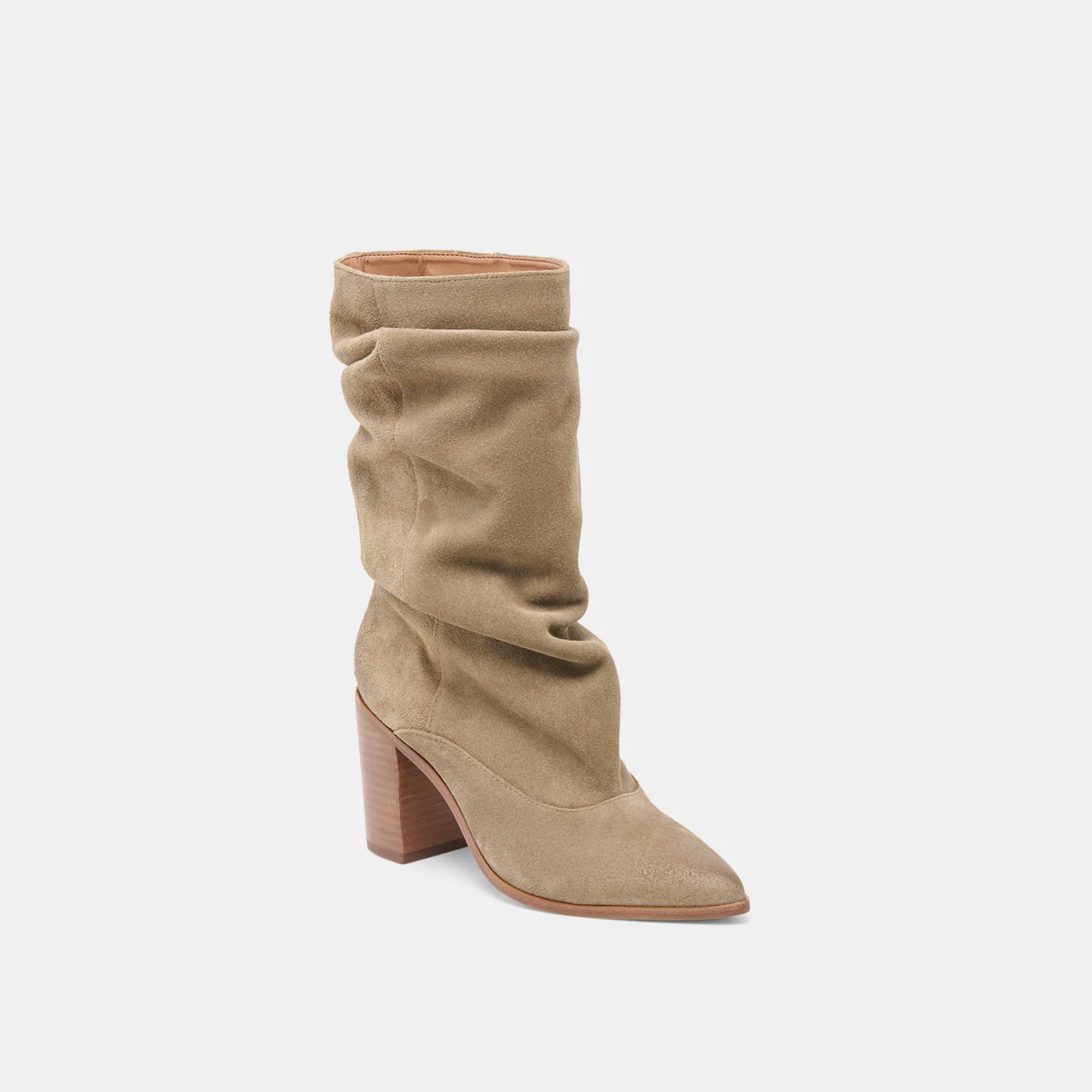Mesh Lining Travel Friendly TALINA BOOTS OLIVE SUEDE