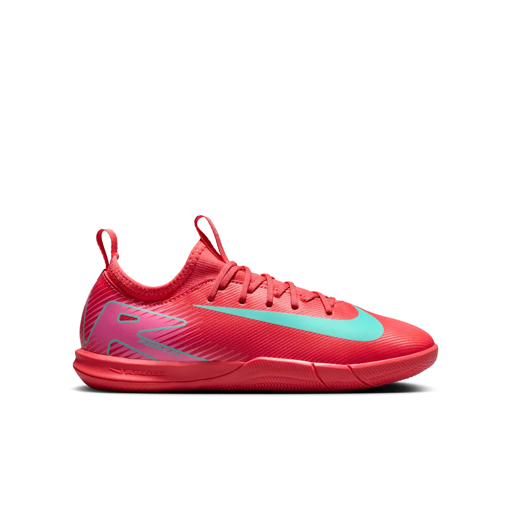 Quick Motion Nike Jr. Mercurial Vapor 16 Academy IC Indoor Football Shoes (Ember Glow/Aurora Green)