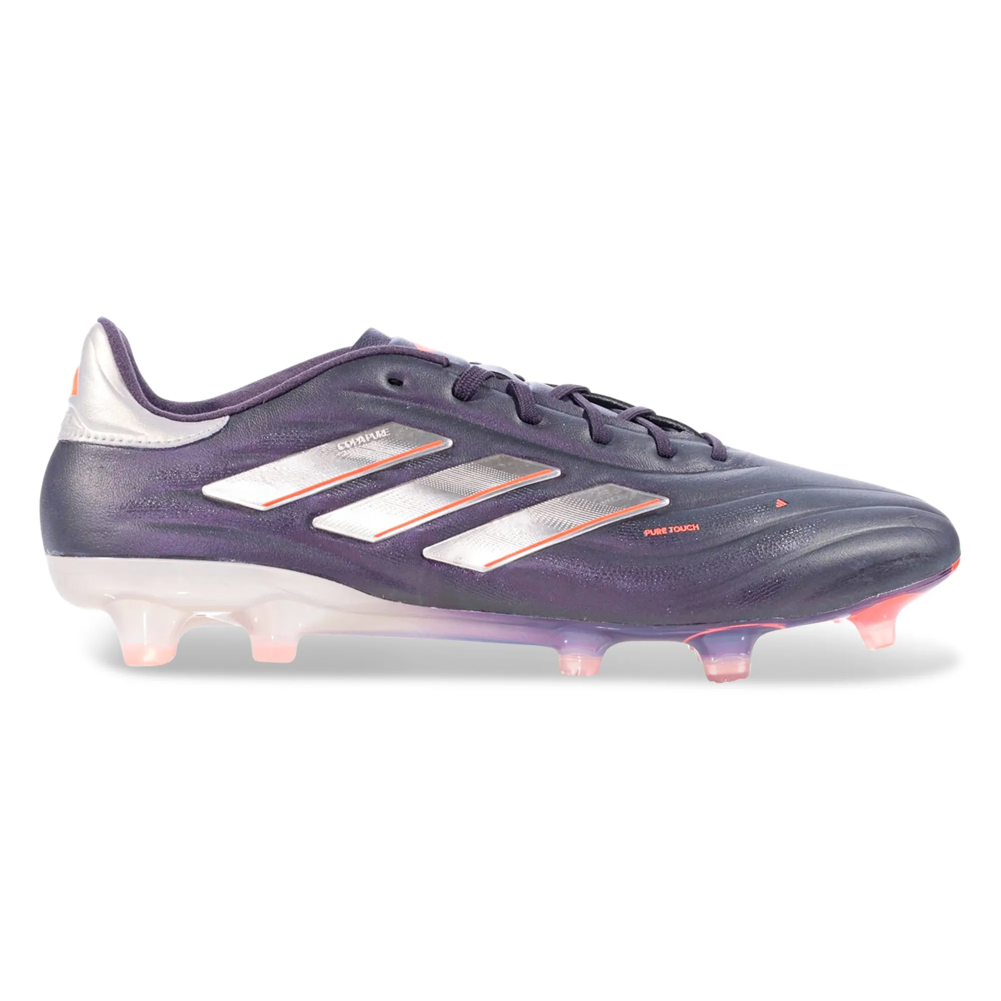 adidas Copa Pure 2 Elite FG Soccer Cleats (Platinum/Metallic/Turbo) Foot Control