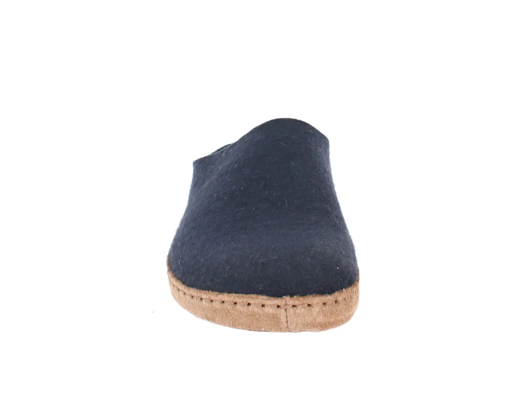 Haflinger Felt Slippers Emil Navy Blue Quality craftsmanship Relaxation Fit