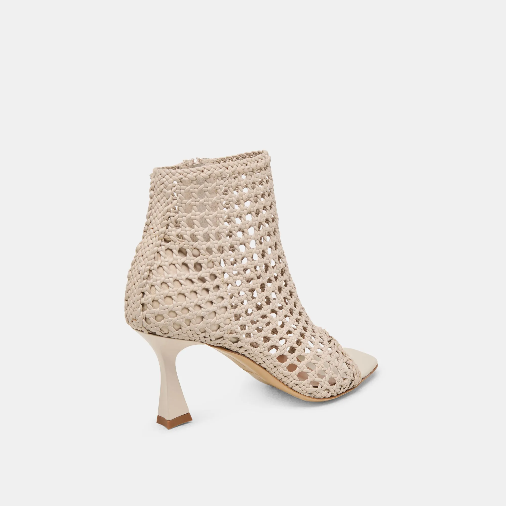 QUIN HEELS BONE WOVEN LEATHER Pink High Heels Pivot Point