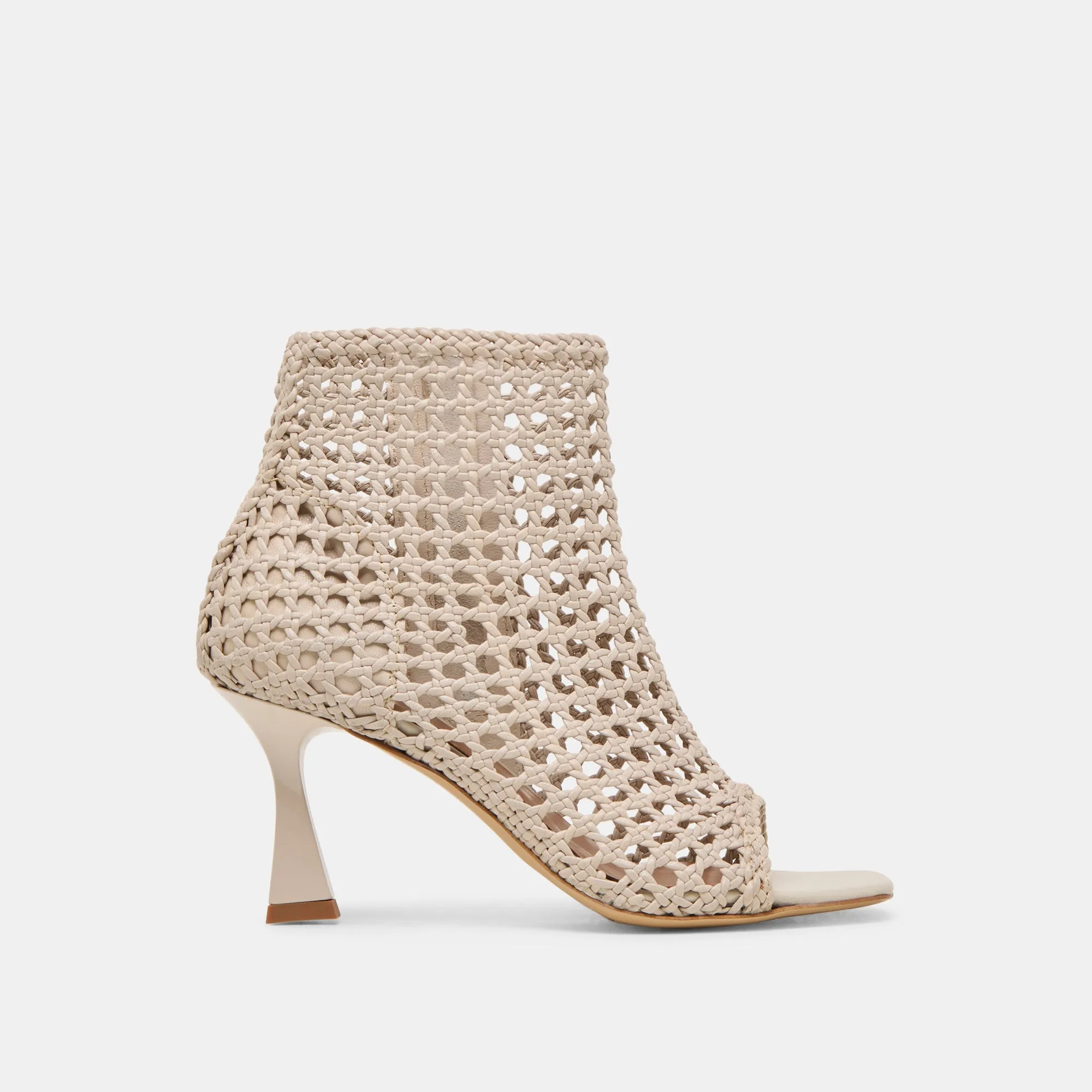 QUIN HEELS BONE WOVEN LEATHER Hiking Boots