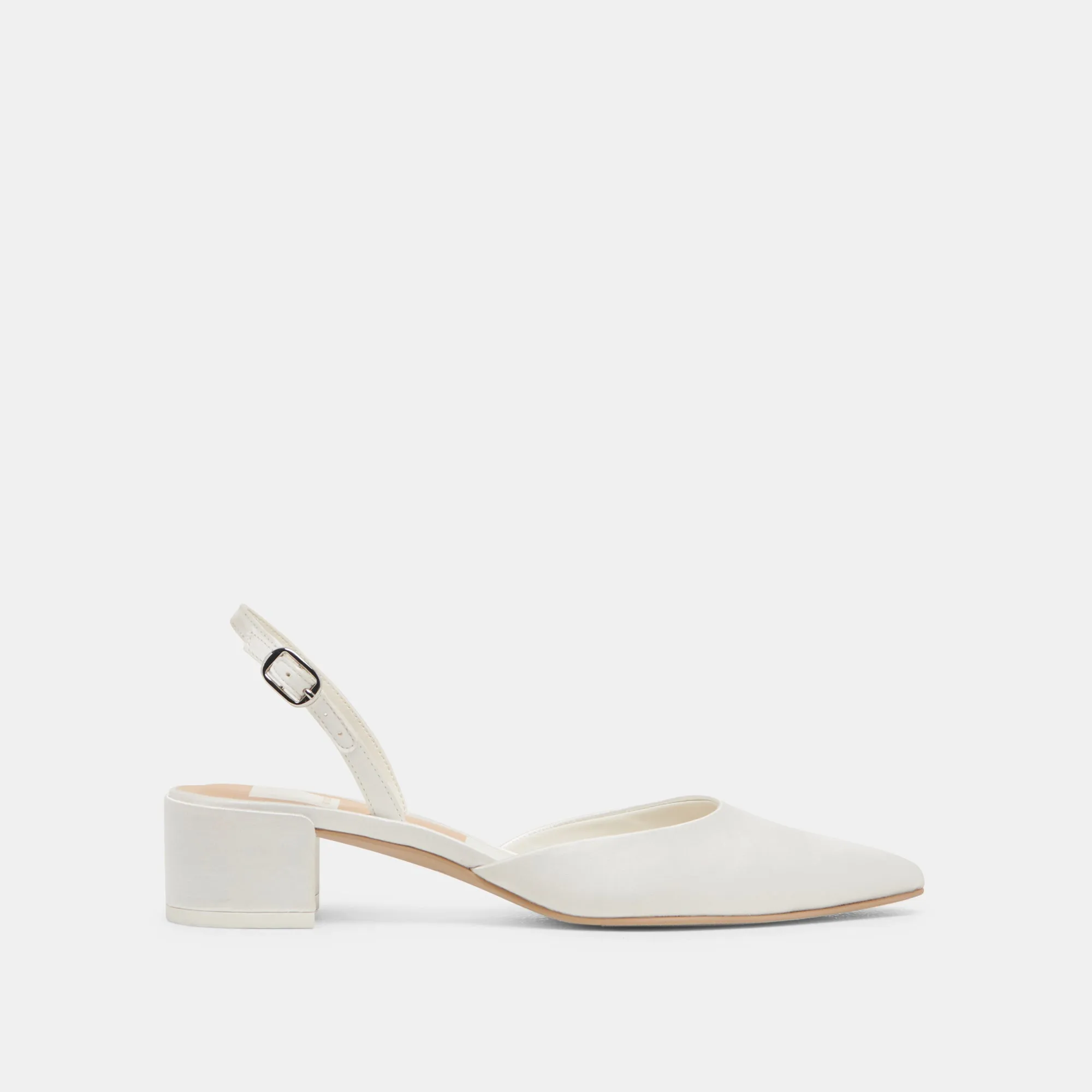 Flex grooves Flexible Sole CAREL HEELS TRUE WHITE SATIN