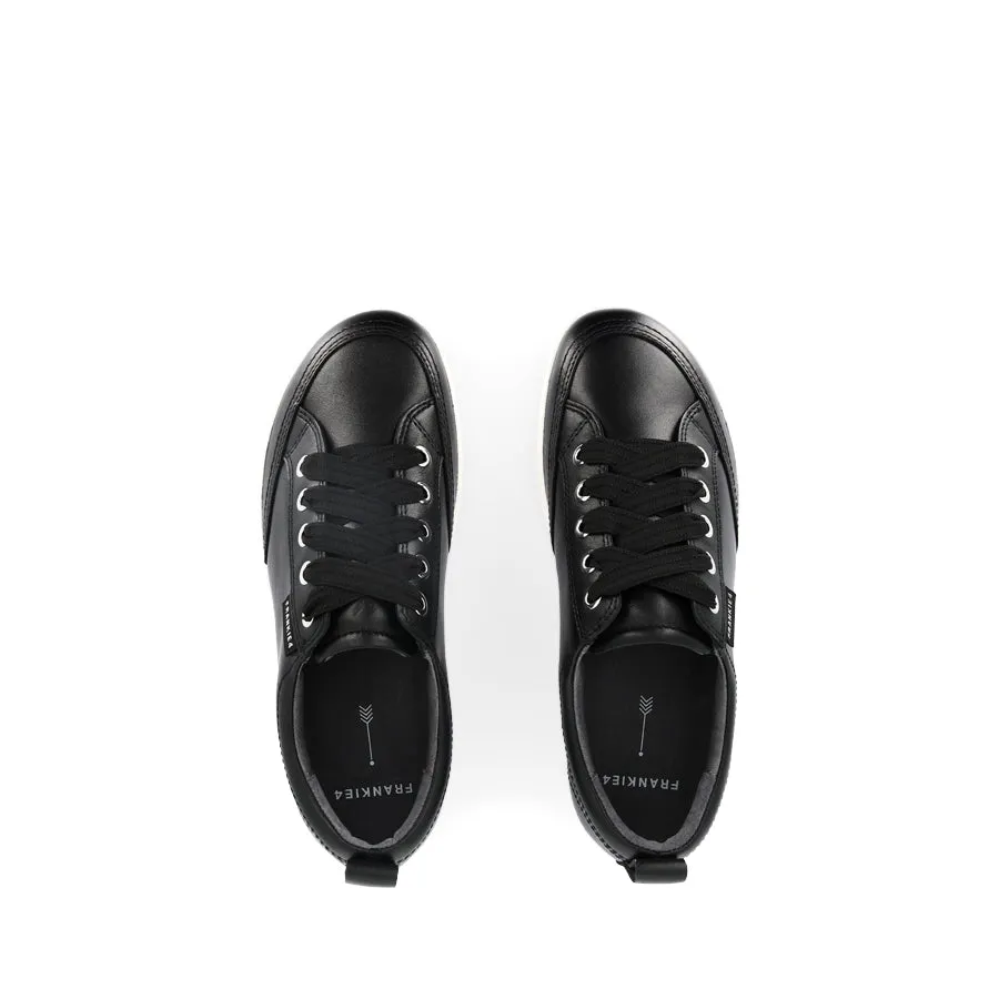 arch - support Textured ELLIE V - BLACK LEATHER