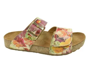 Size 38/UK5 only - Haflinger Sandals Aria Beige Flower Comfort Midsole Korean Trend