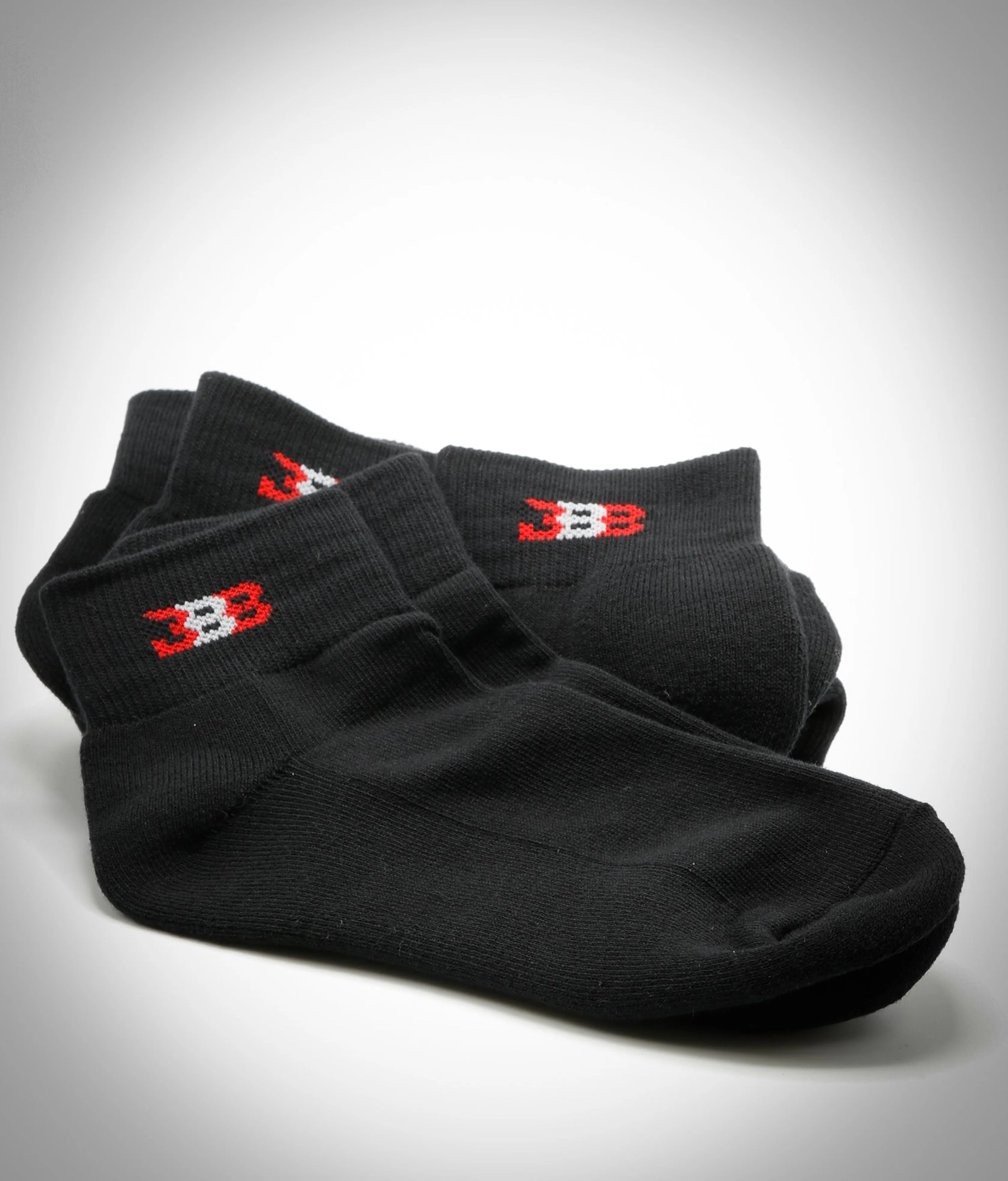 BBB Mid Crew Socks Black - 3 Pack Vacation Ready