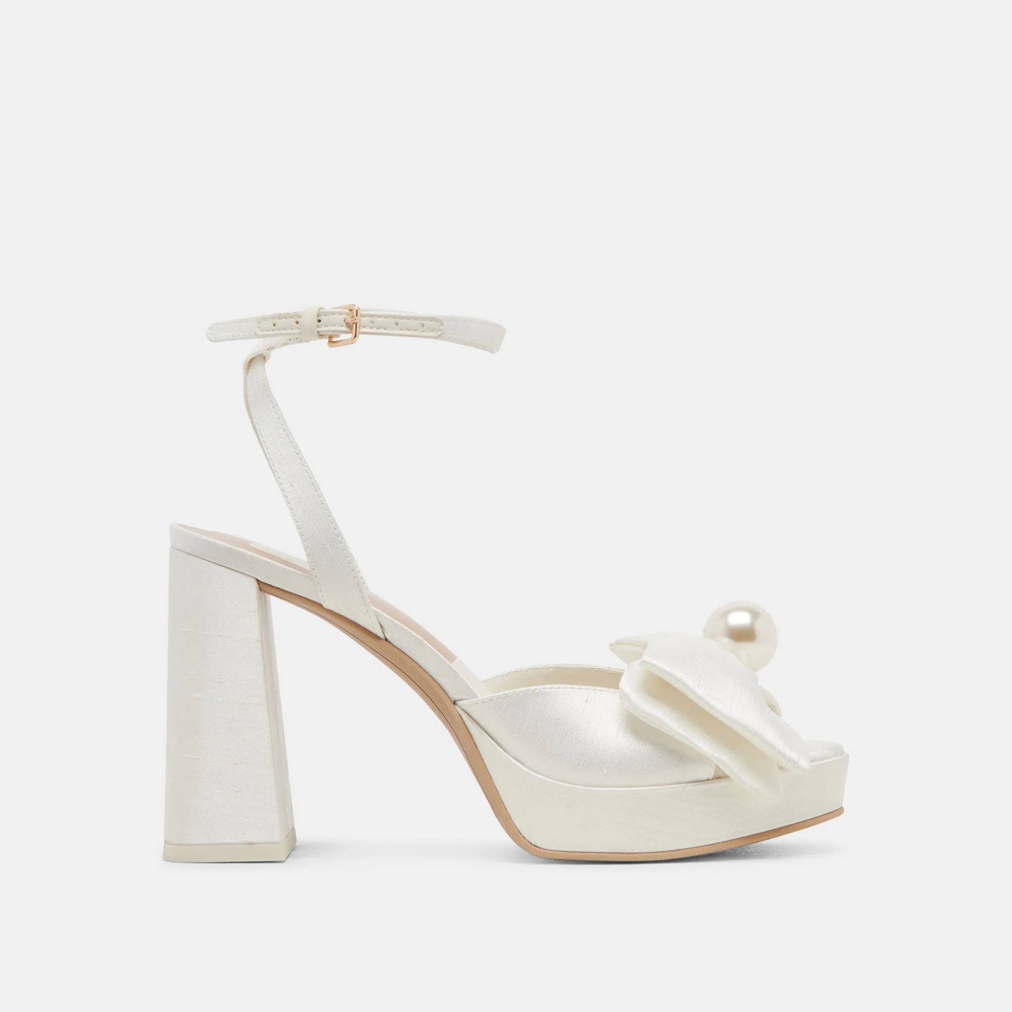 PATTON HEELS IVORY SATIN Dainty Heels