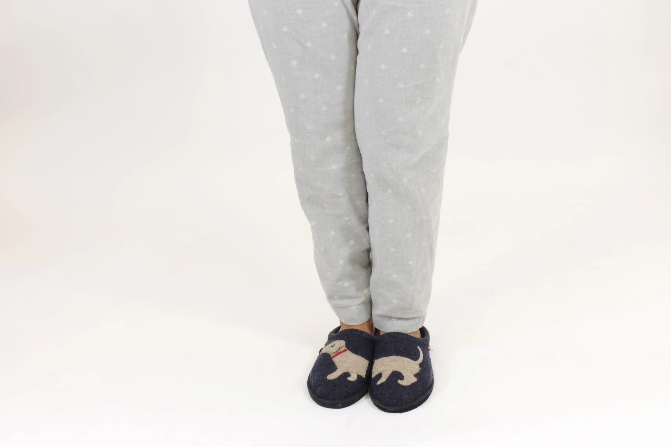 Casual Footwear Haflinger Slippers Flair Dachs Dog Blue