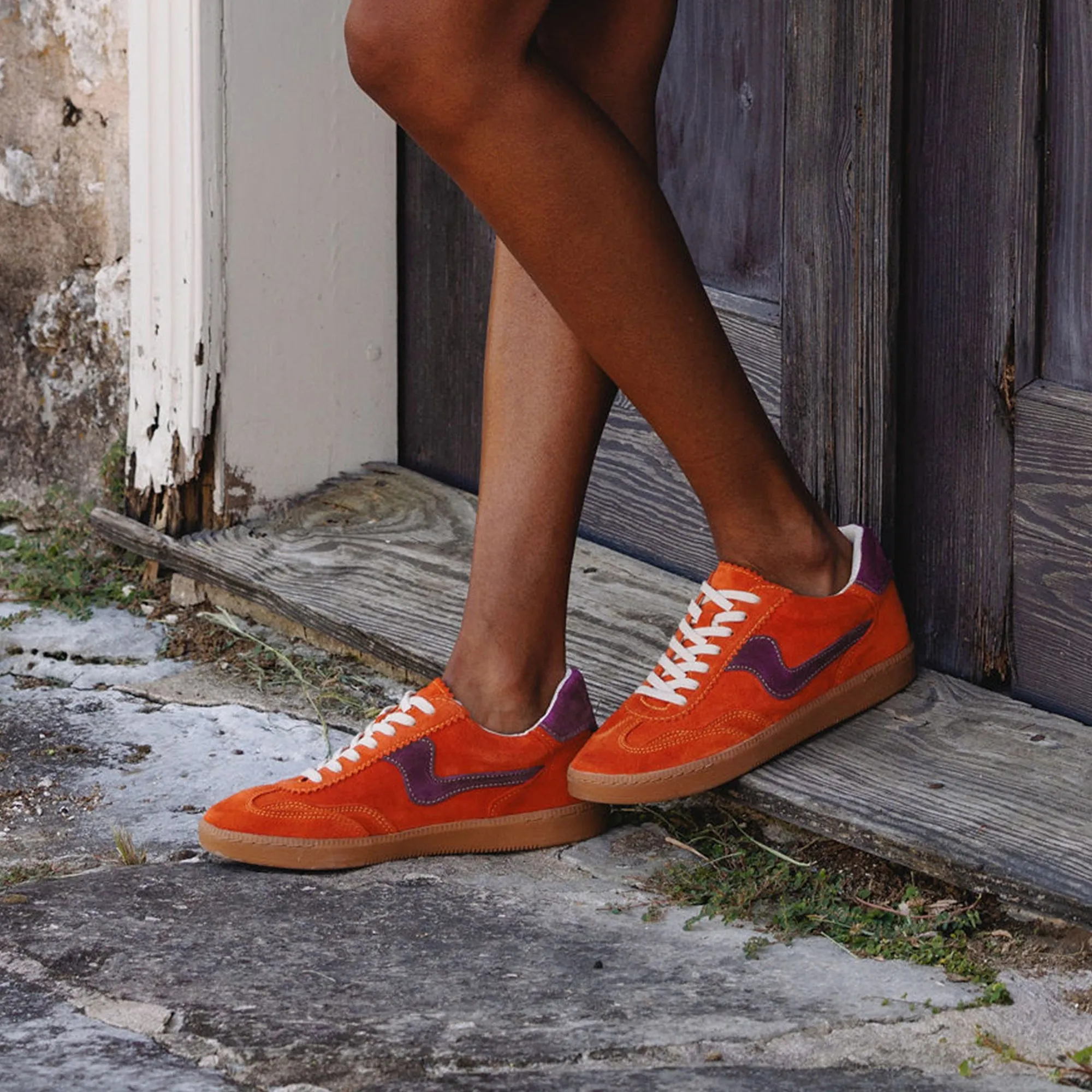 NOTICE SNEAKERS ORANGE MULTI SUEDE Versatile Footwear Full-Support