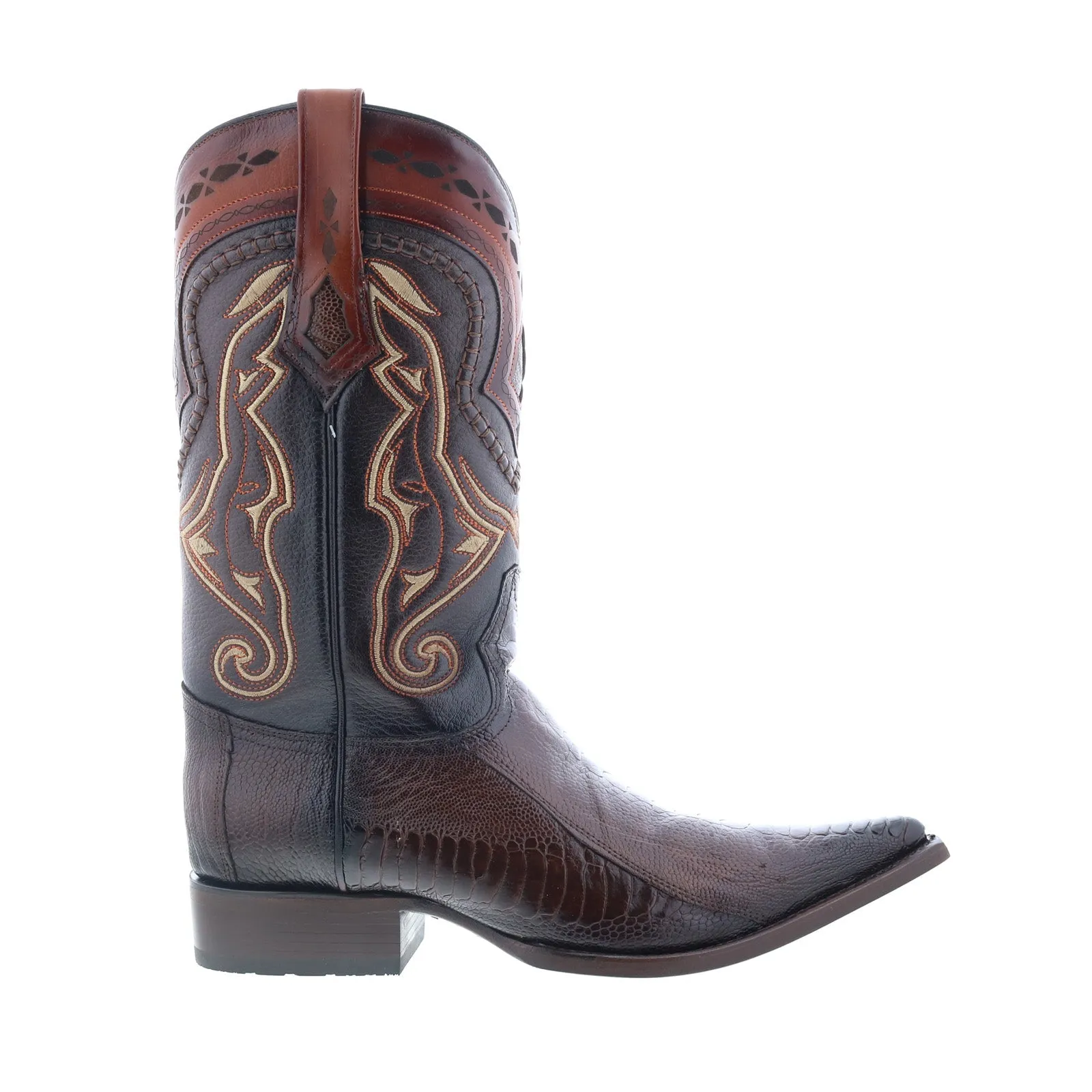 Waterproof Design Los Altos 3X Toe Ostrich 9530316 Mens Brown Wide Cowboy Western Boots