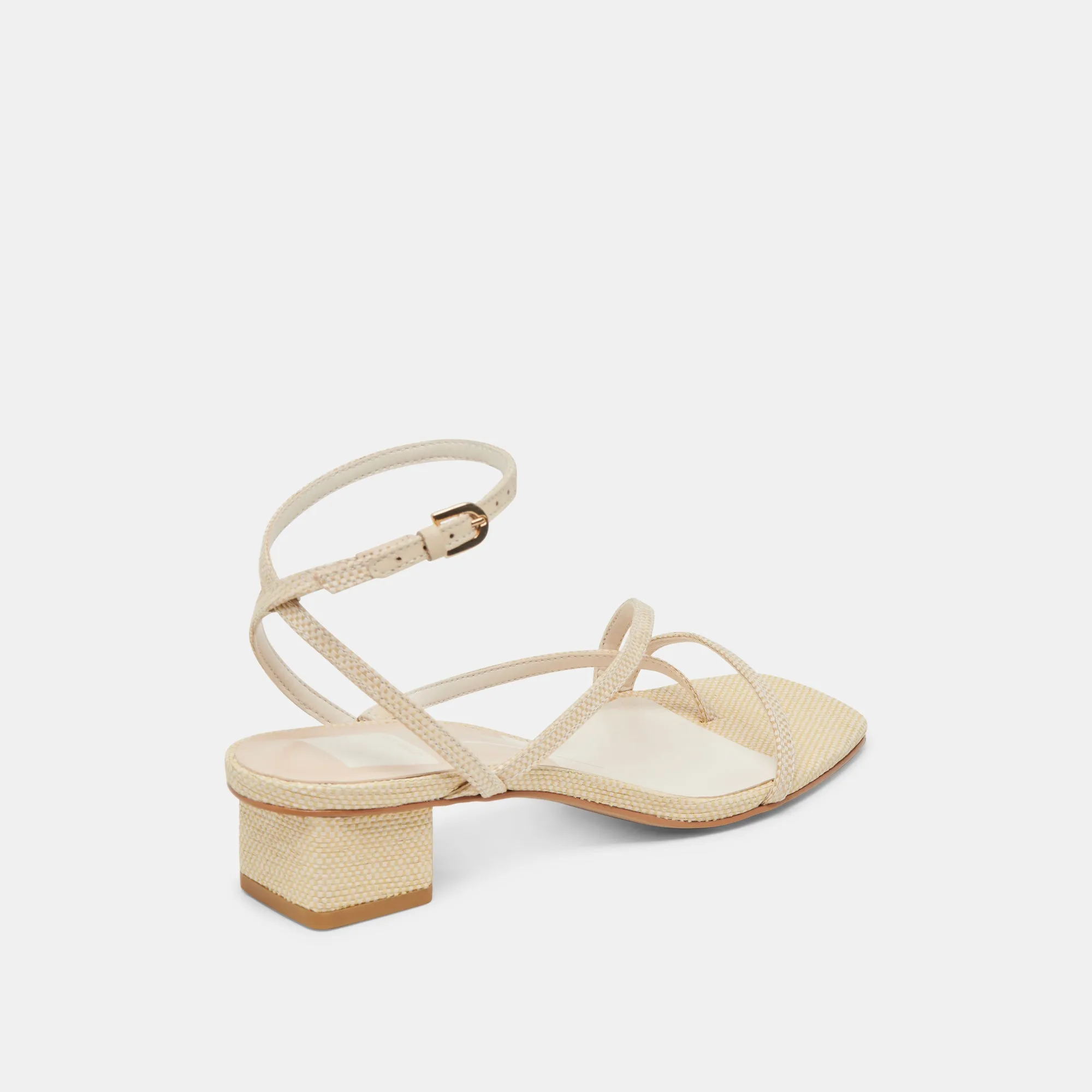KARLOS SANDALS NATURAL WOVEN RAFFIA Comfortable Stilettos Breathable