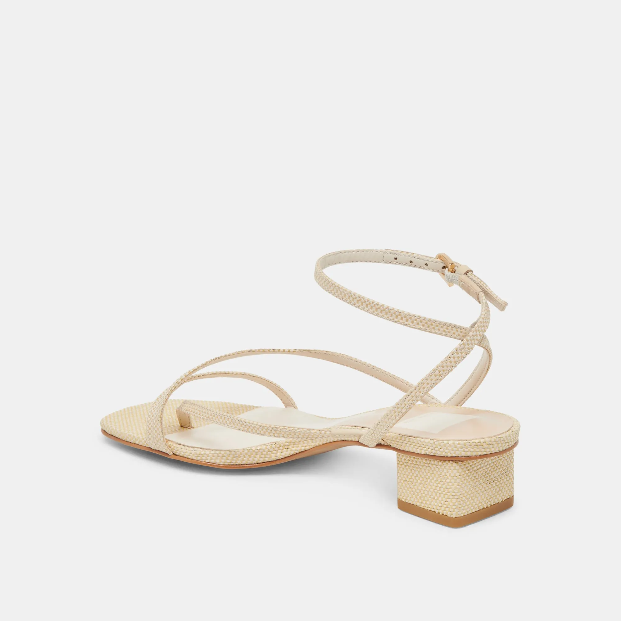 Slip-On Pumps Luxury Office Shoes KARLOS SANDALS NATURAL WOVEN RAFFIA
