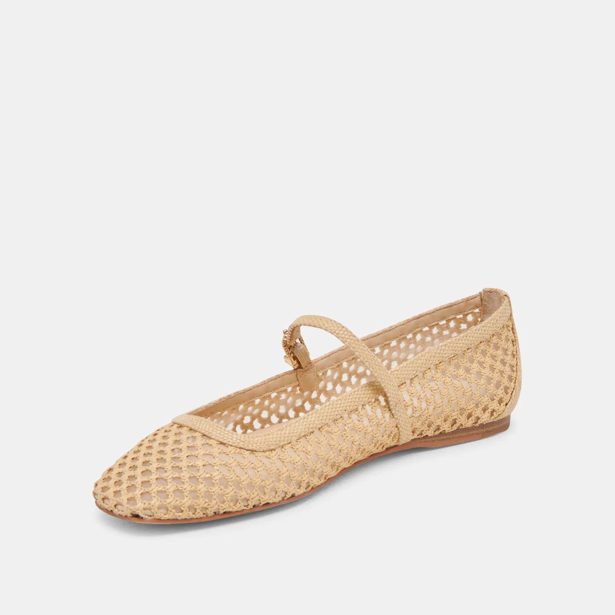 REYES WIDE BALLET FLATS LT NATURAL WOVEN RAFFIA Anti Bacterial Hand Wash