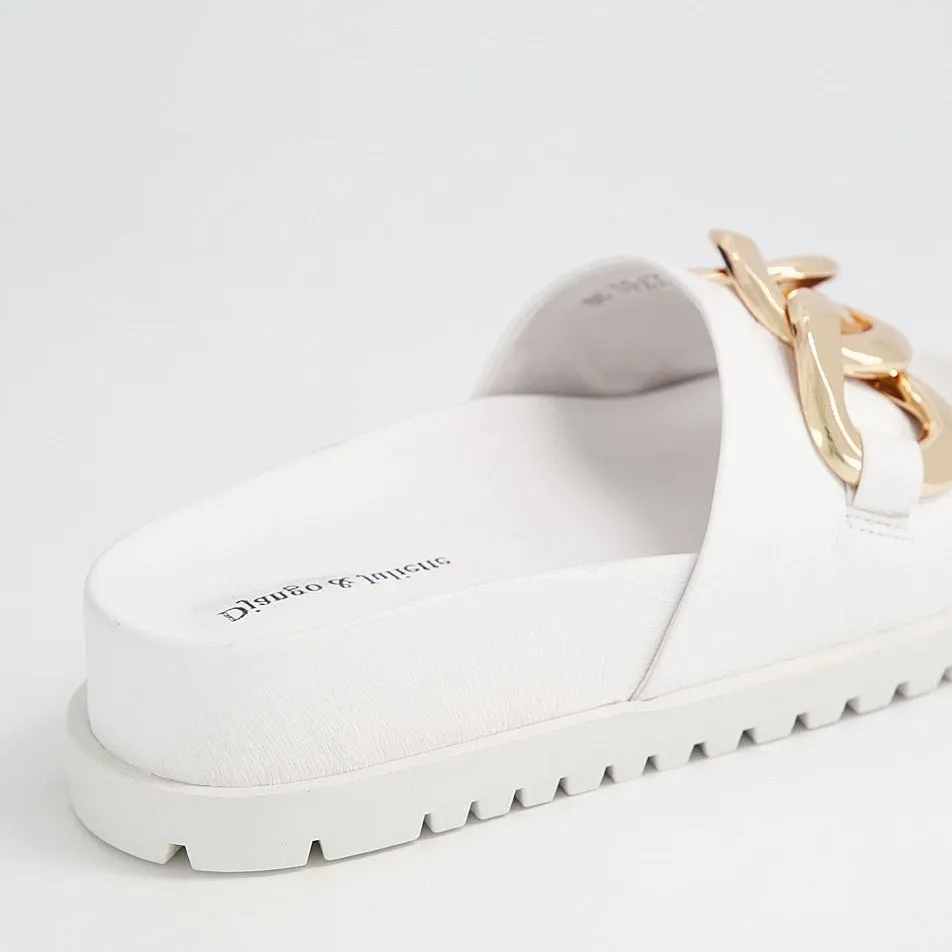 Easy Glide Slip Relax Step Shoes DJANGO & JULIETTE UBECCA WHITE