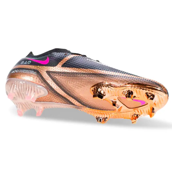 Precision Touch Nike Phantom GT2 Elite Q FG Firm Ground Soccer Cleat (Metallic Copper/Black)