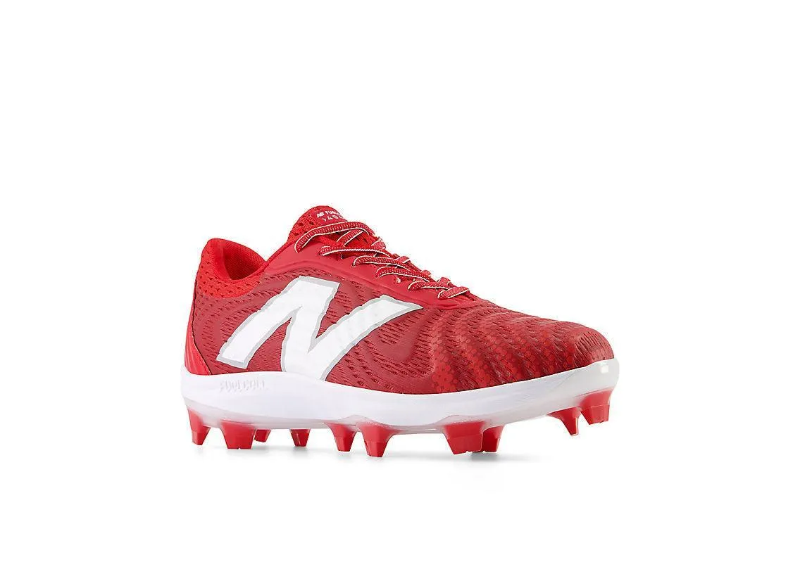 Enhanced Cushioning New Balance Men's FuelCell 4040 V7 Molded Baseball Cleats - Team Red / White - PL4040R7