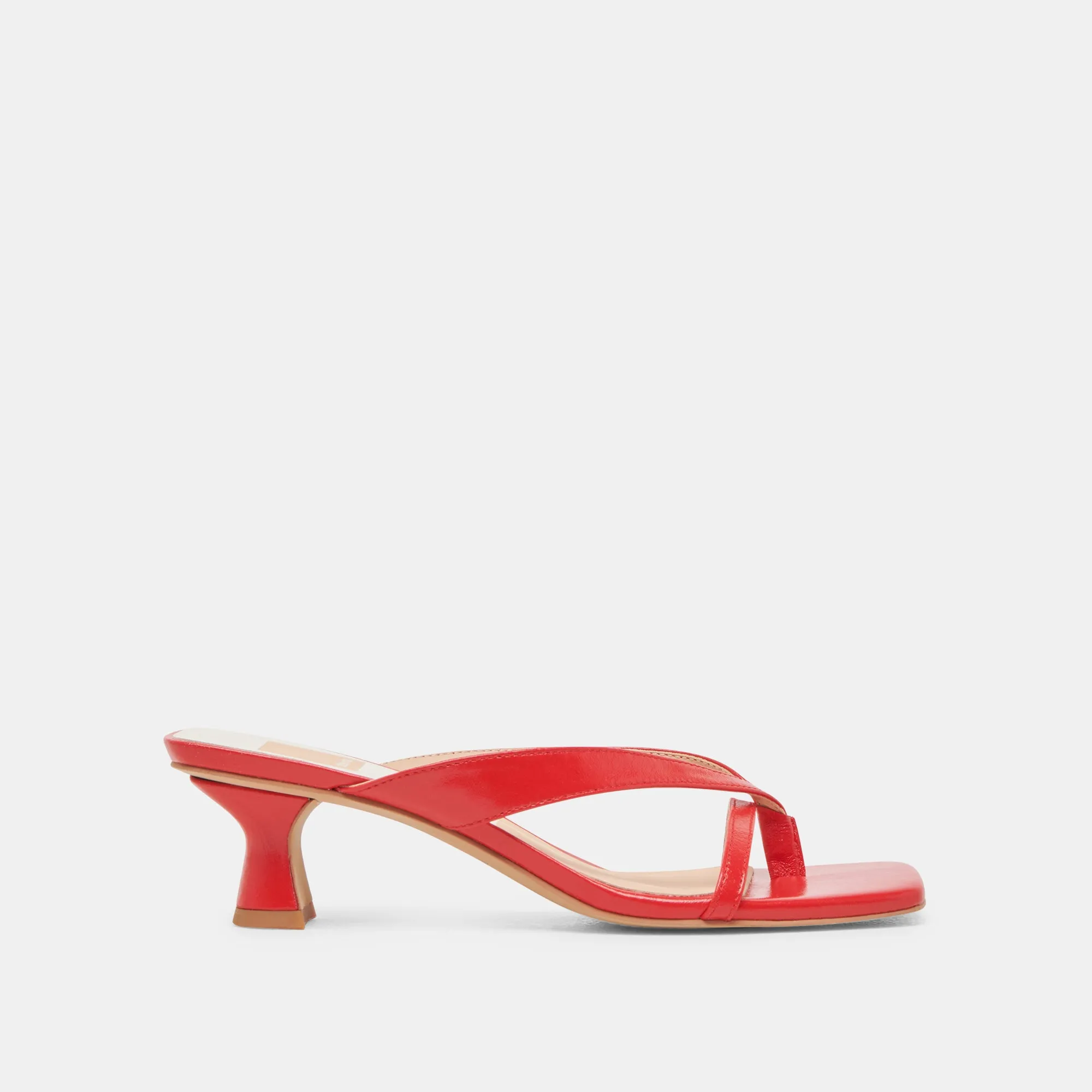 BREVEL WIDE HEELS CHILI LEATHER Heels for Spring